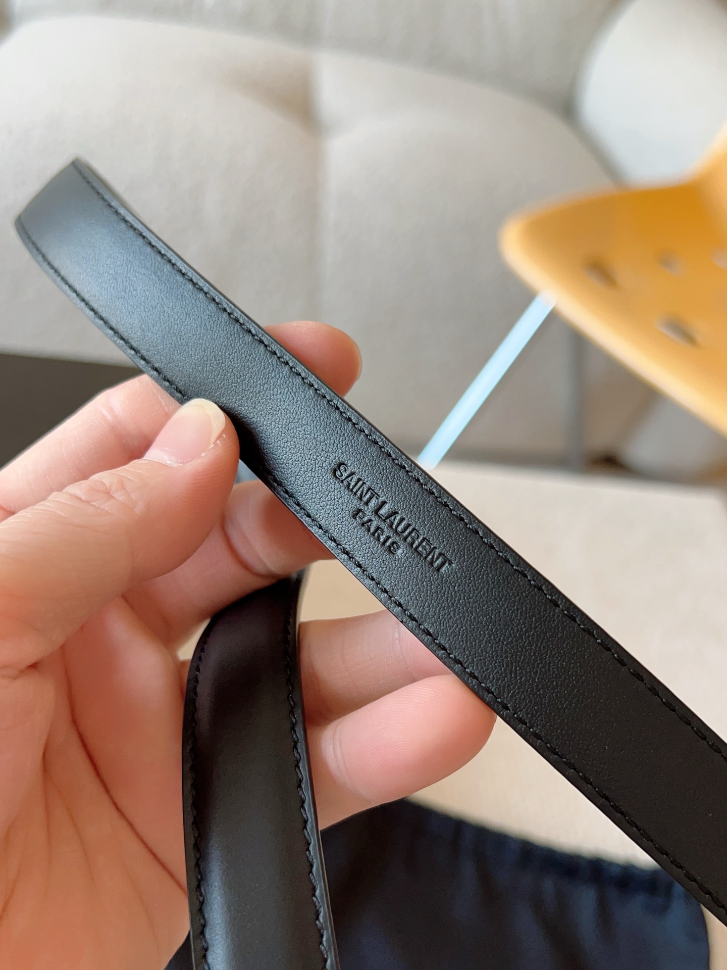 Saint Laurent Female Basic Belt Cow Leather S