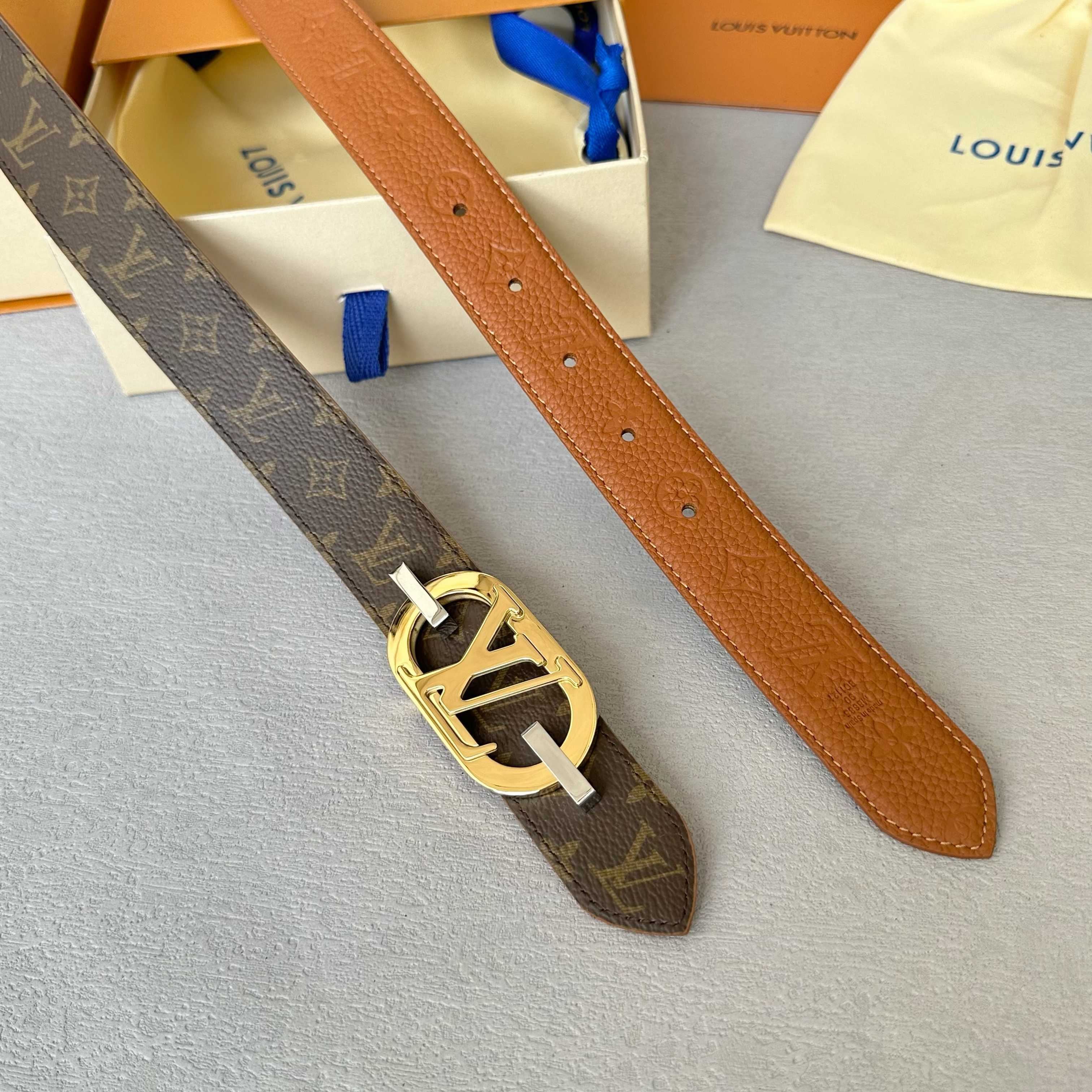 Louis Vuitton Female Basic Belt Cow Leather S-l