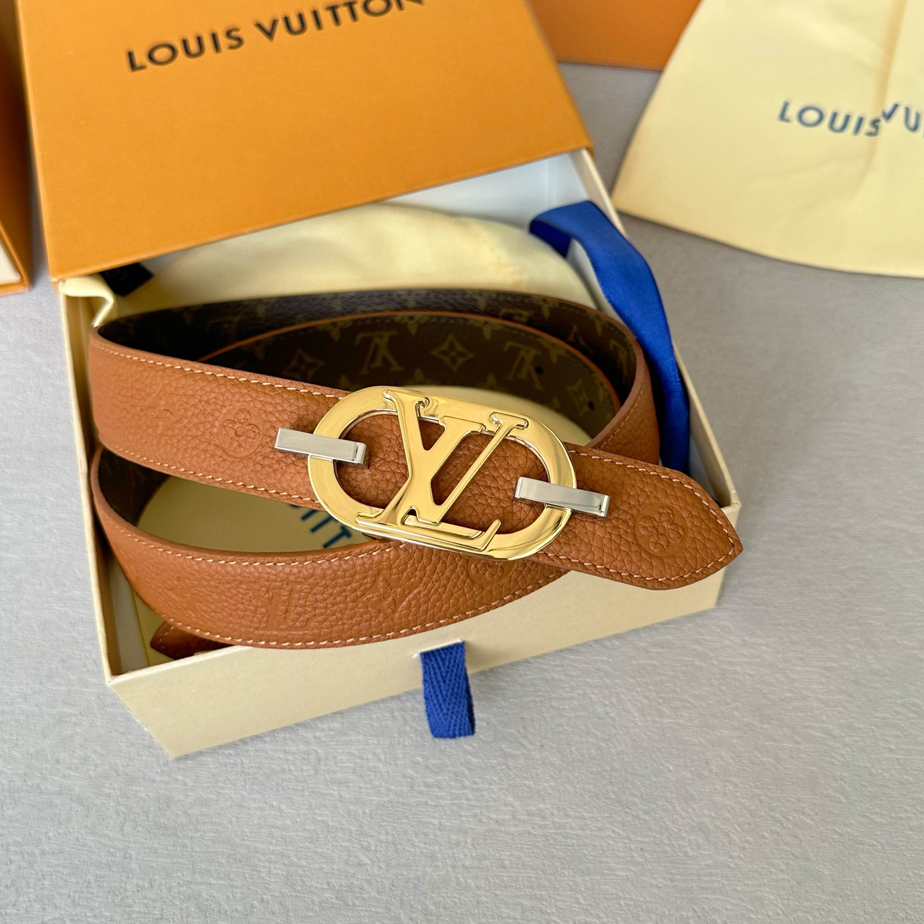 Louis Vuitton Female Basic Belt Cow Leather S-l
