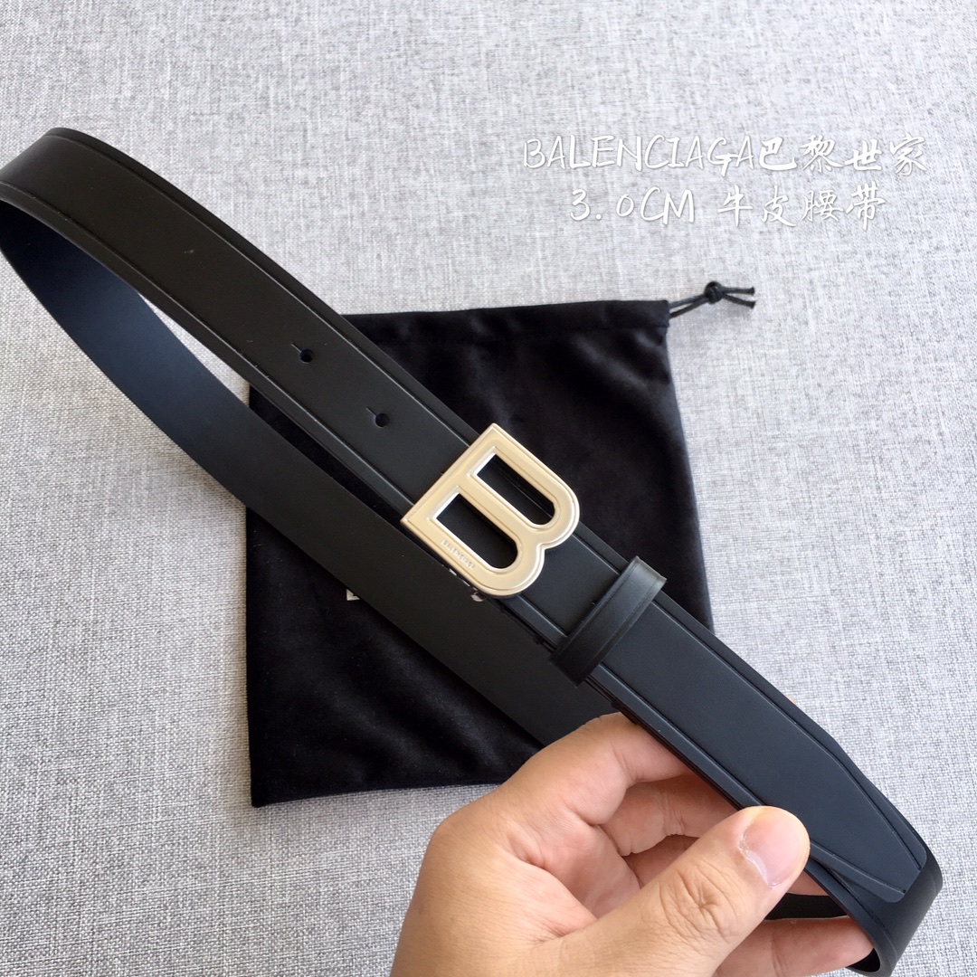 Balenciaga Female Basic Belt Top Grain Leather M