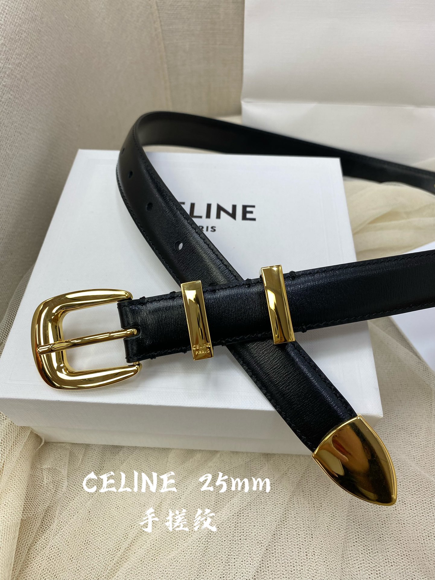 Celine Female Leather Belt Cow Leather M-l
