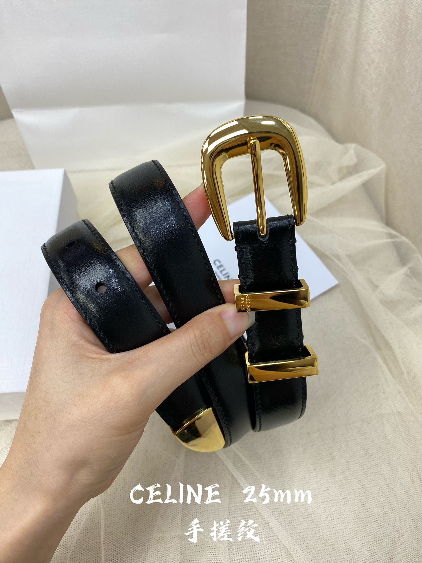 Celine Female Leather Belt Cow Leather M-l