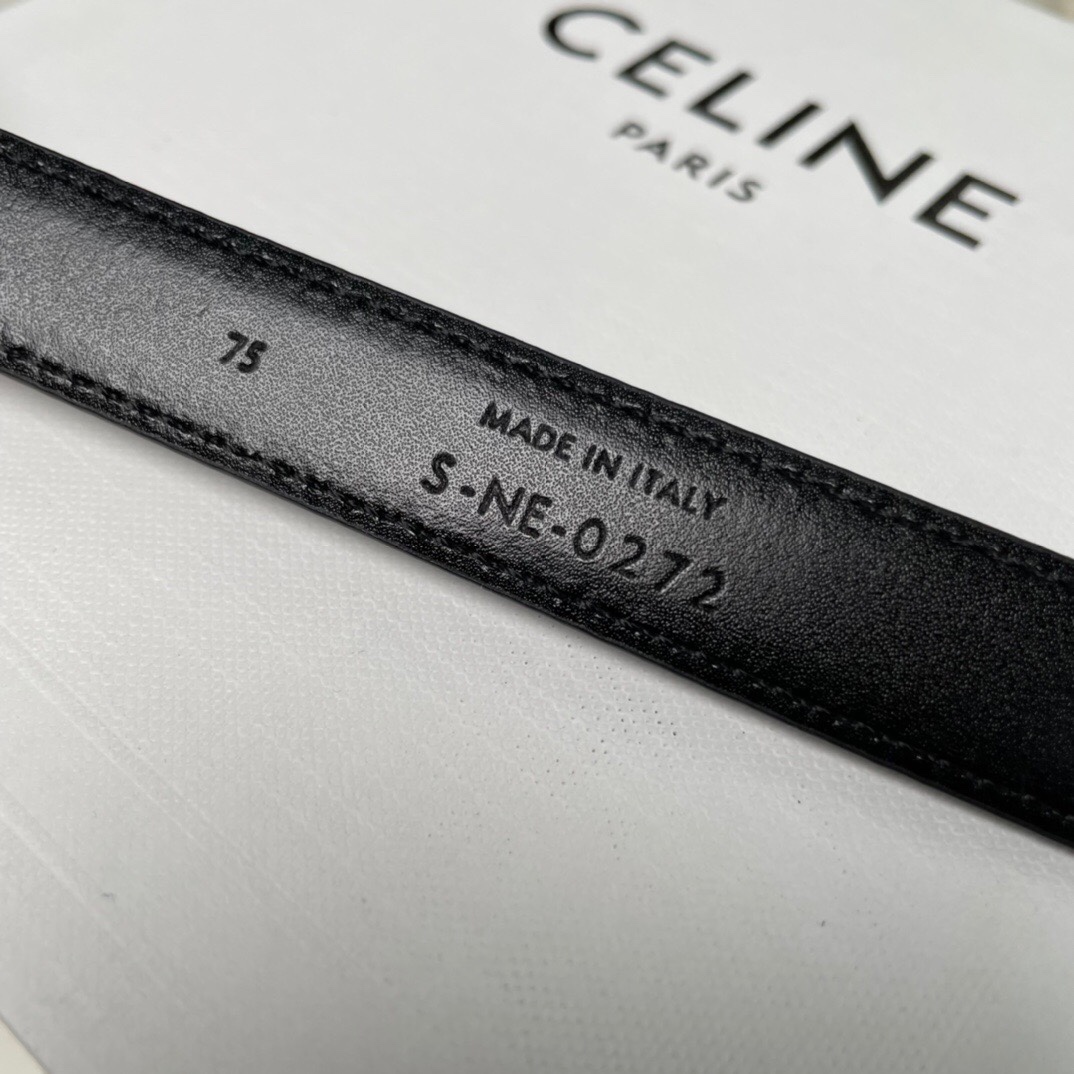 Celine Female Basic Belt Cow Leather Black S-l