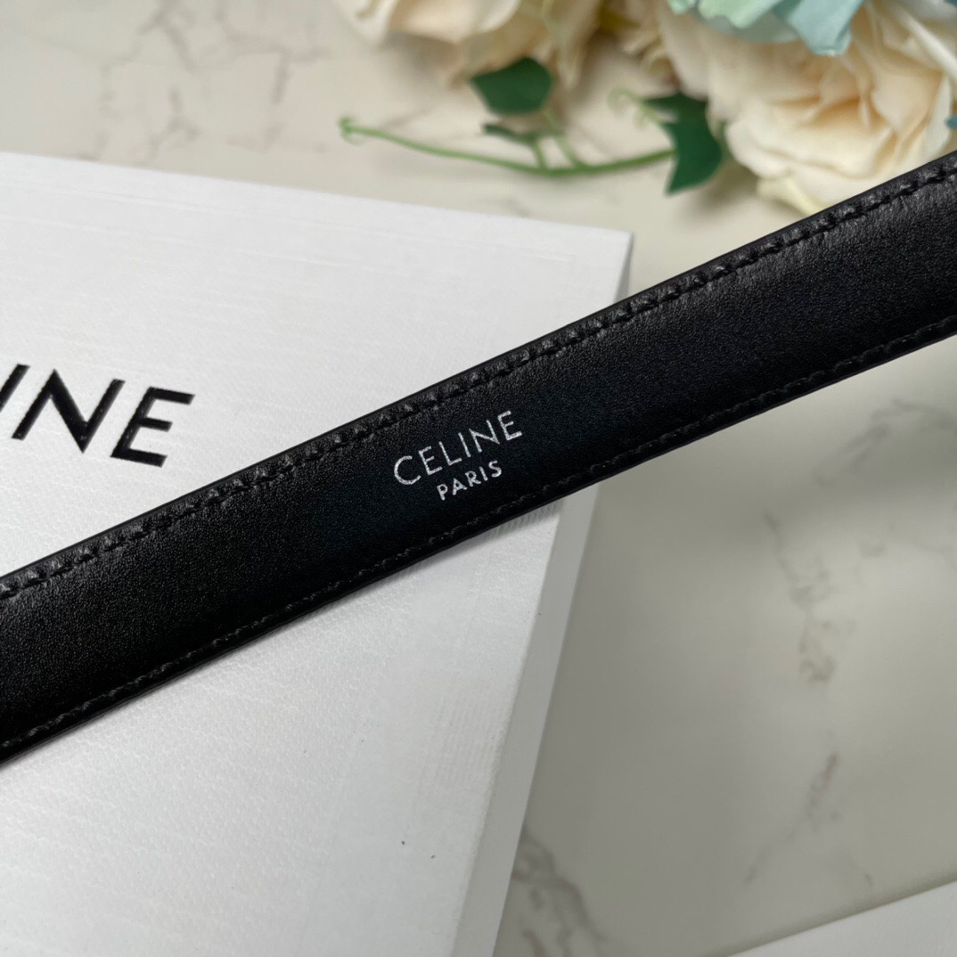 Celine Female Basic Belt Cow Leather Black S-l