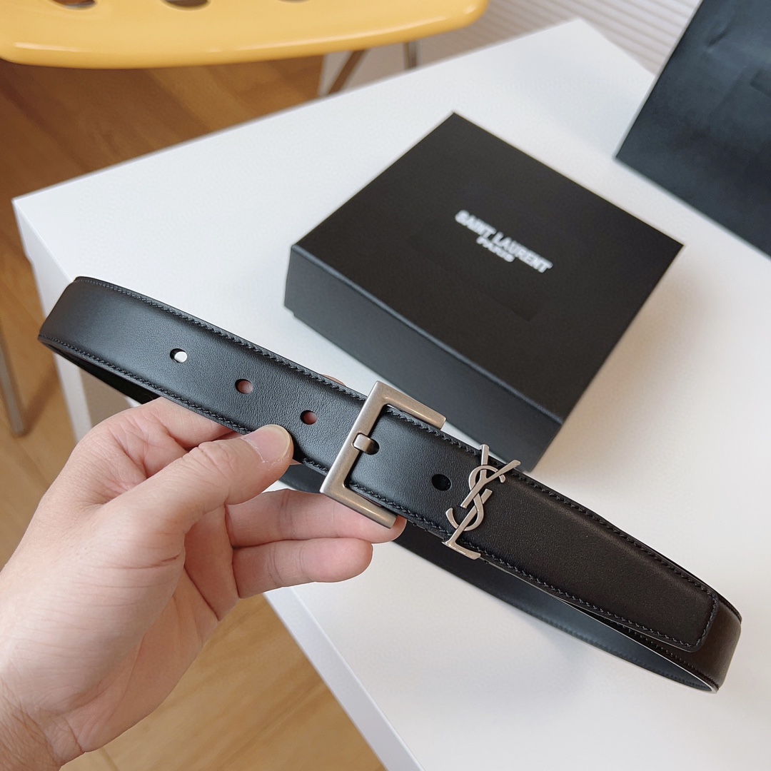 Saint Laurent Female Basic Belt Cow Leather S-m