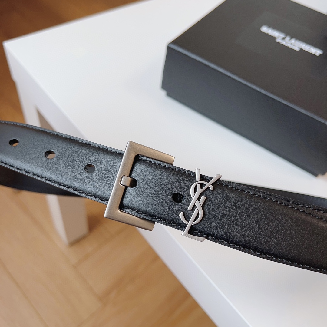 Saint Laurent Female Basic Belt Cow Leather S-m