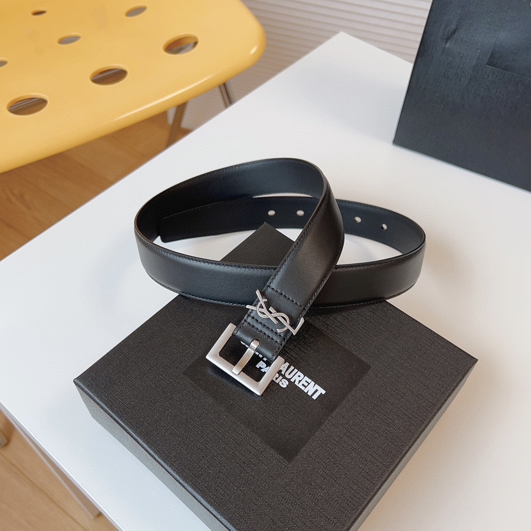 Saint Laurent Female Basic Belt Cow Leather S-m