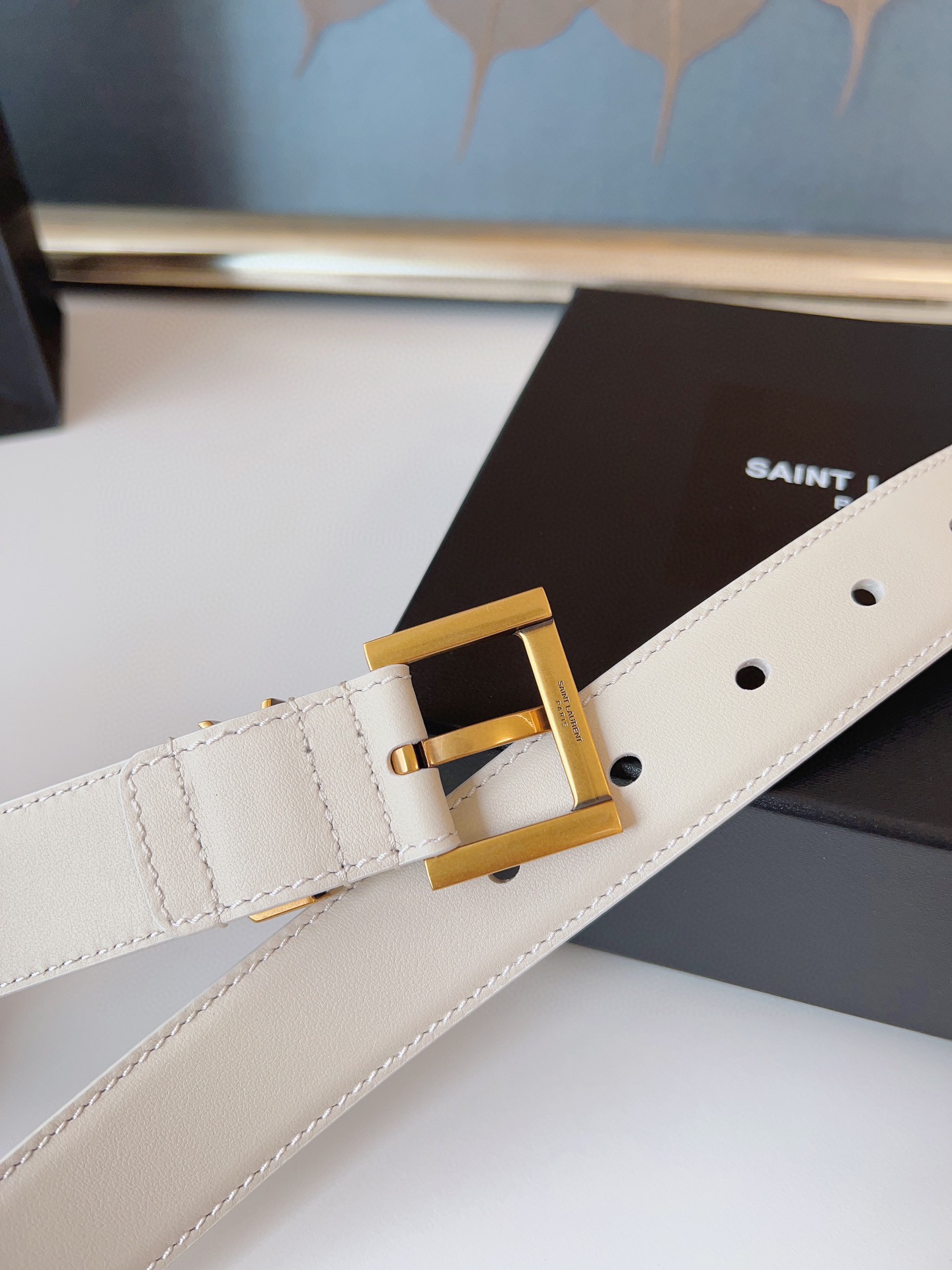 Saint Laurent Female Basic Belt Cow Leather S-m