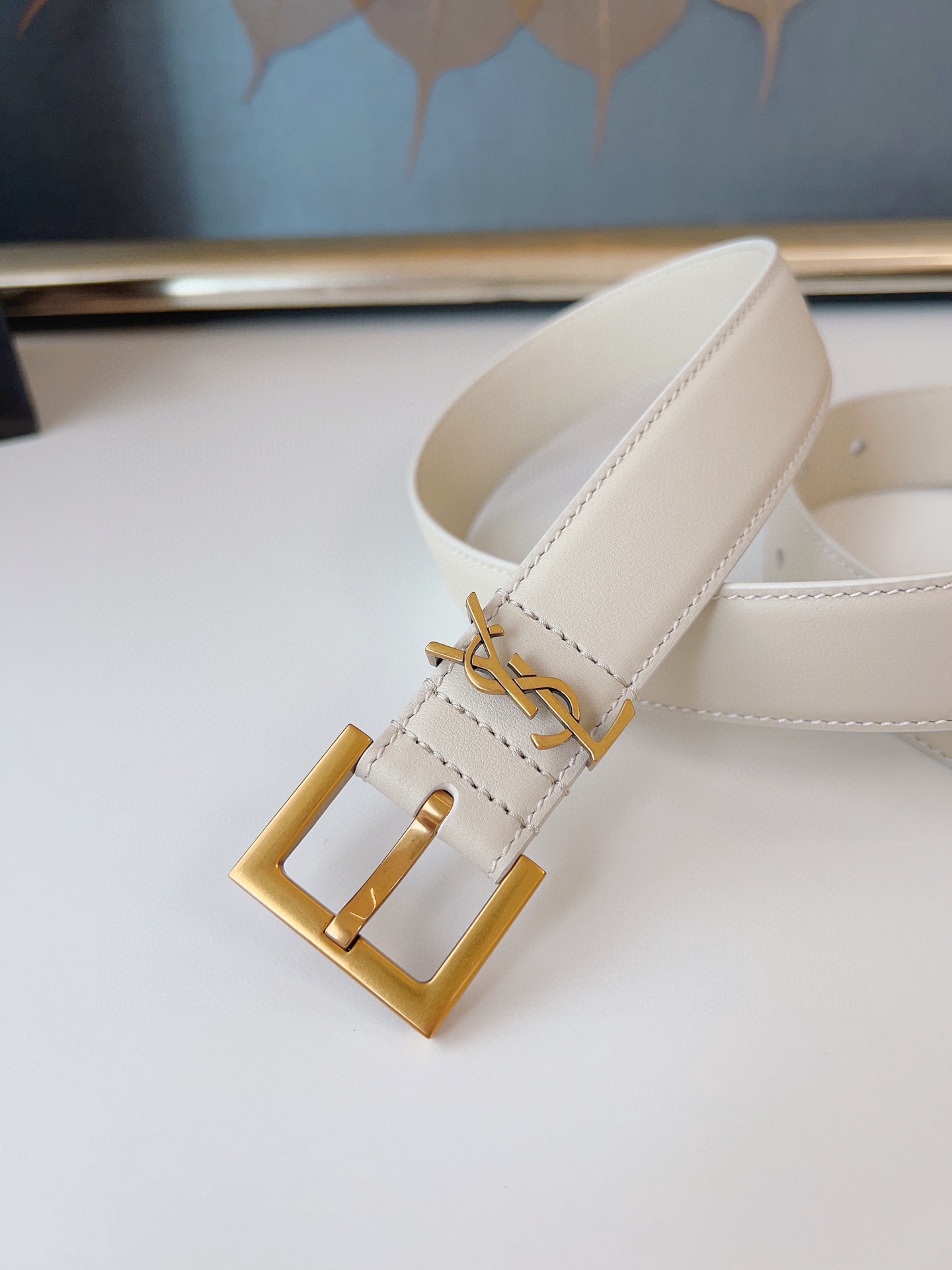Saint Laurent Female Basic Belt Cow Leather S-m
