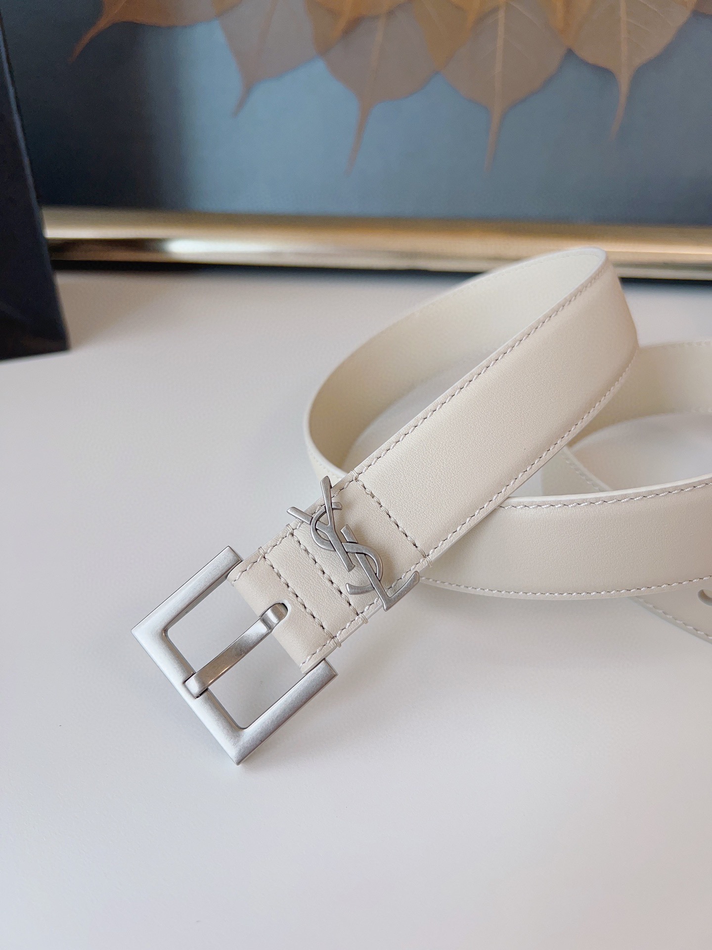 Saint Laurent Female Basic Belt Cow Leather S-m
