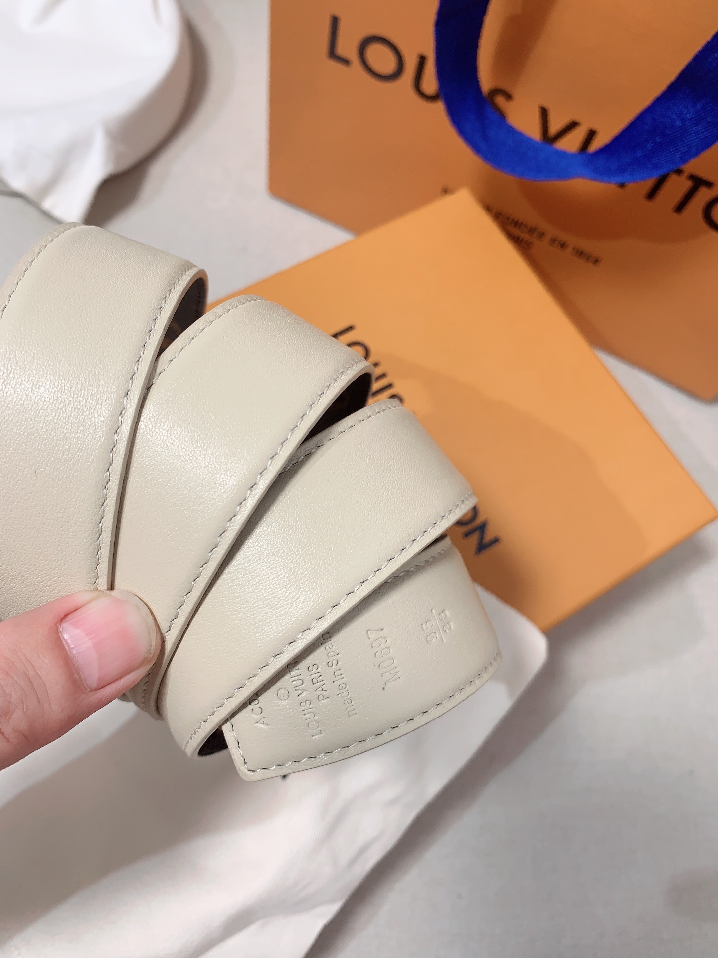 Female Leather Belt Cow Leather Gold M