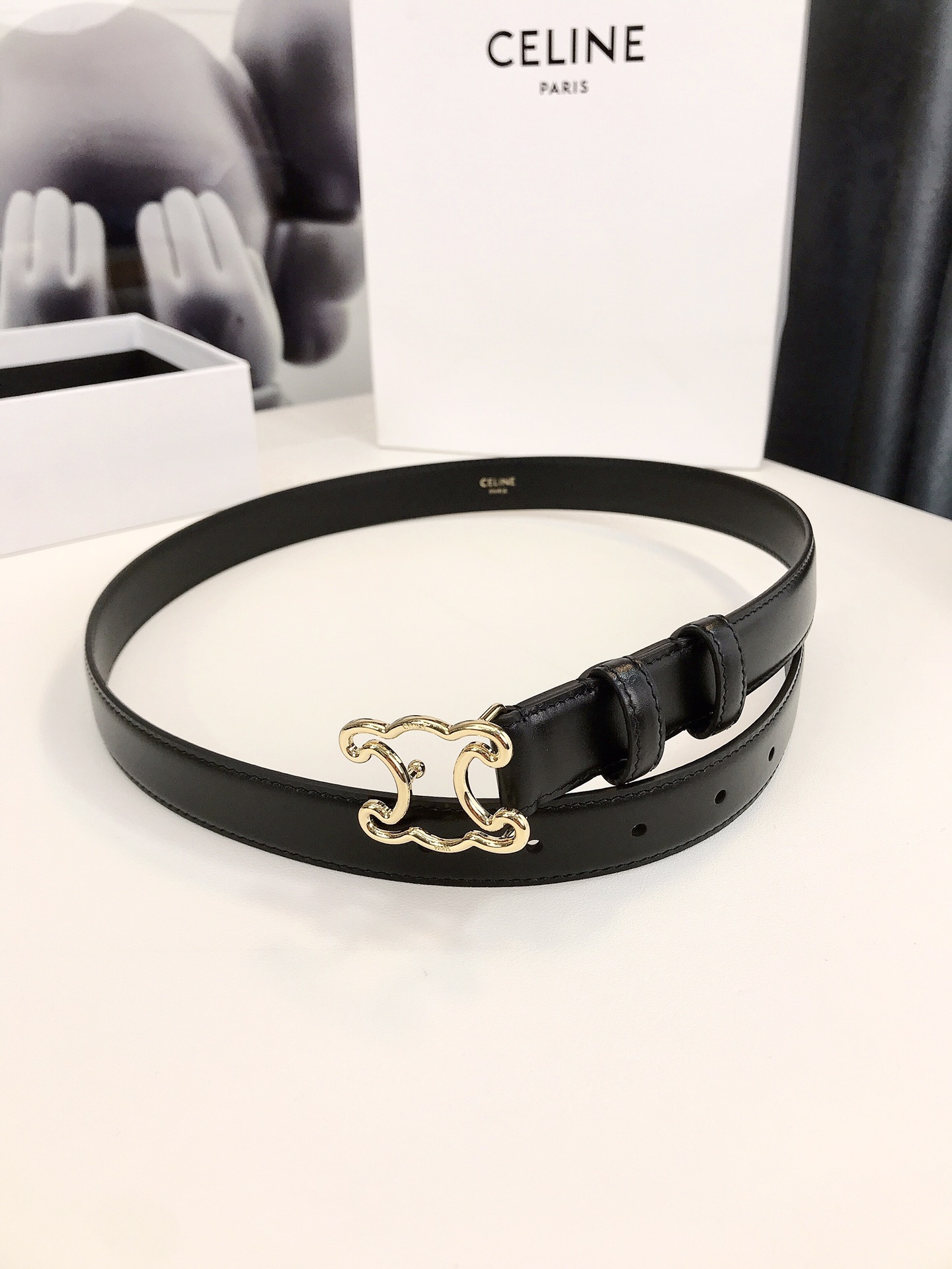 Celine Female Basic Belt Gold M-l