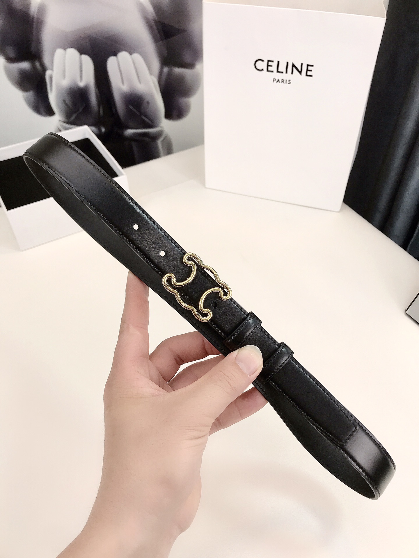 Celine Female Basic Belt Gold M-l