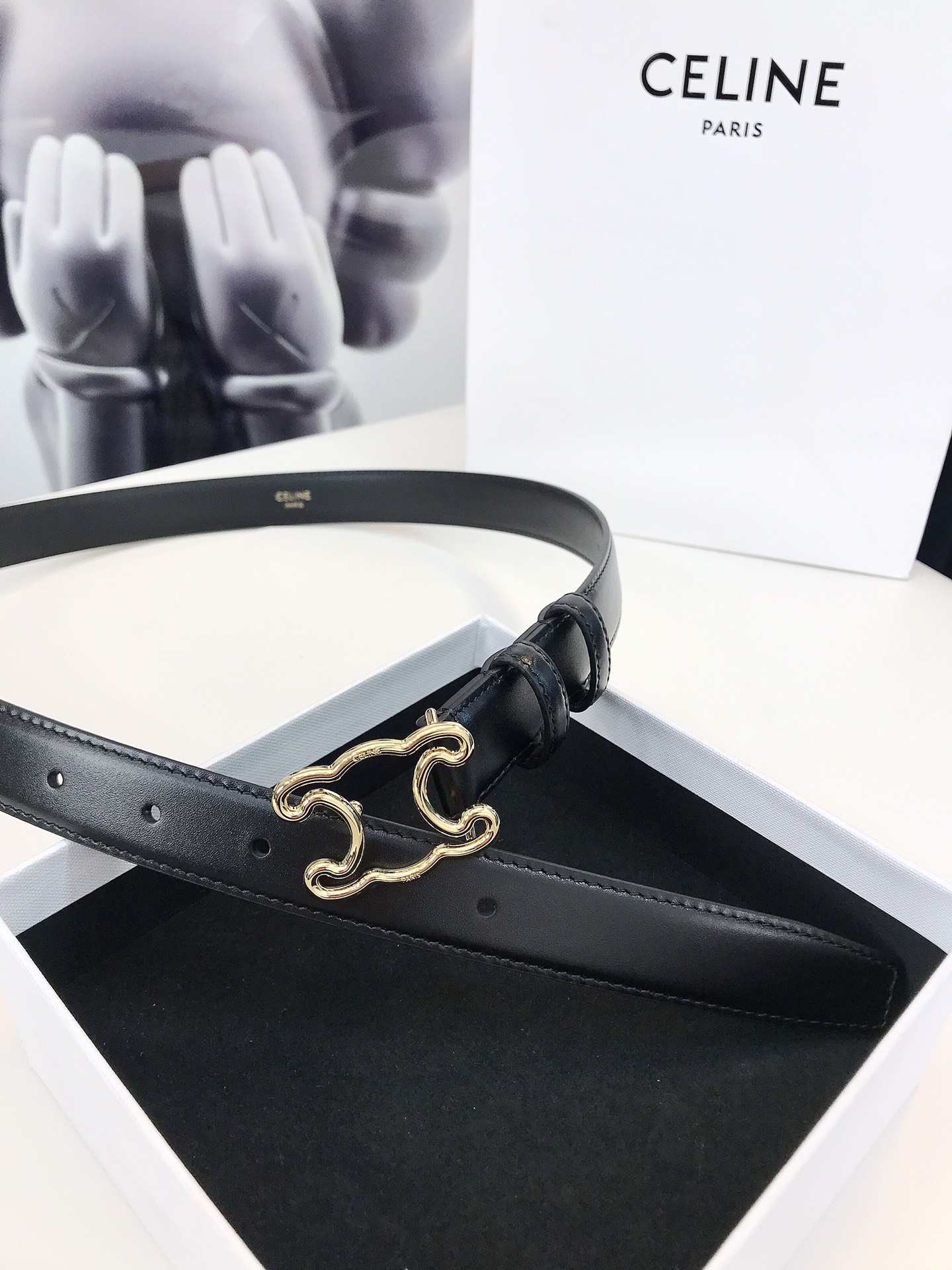 Celine Female Basic Belt Gold M-l