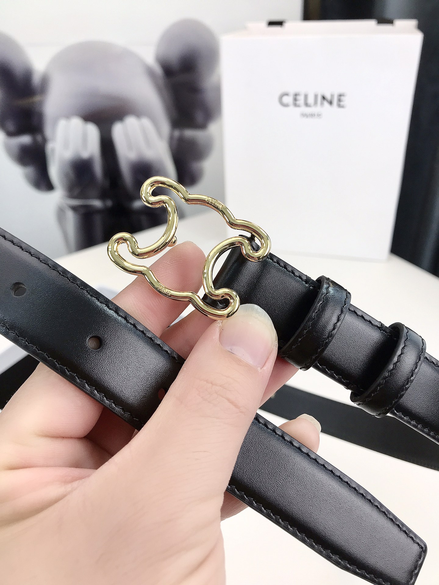 Celine Female Basic Belt Gold M-l
