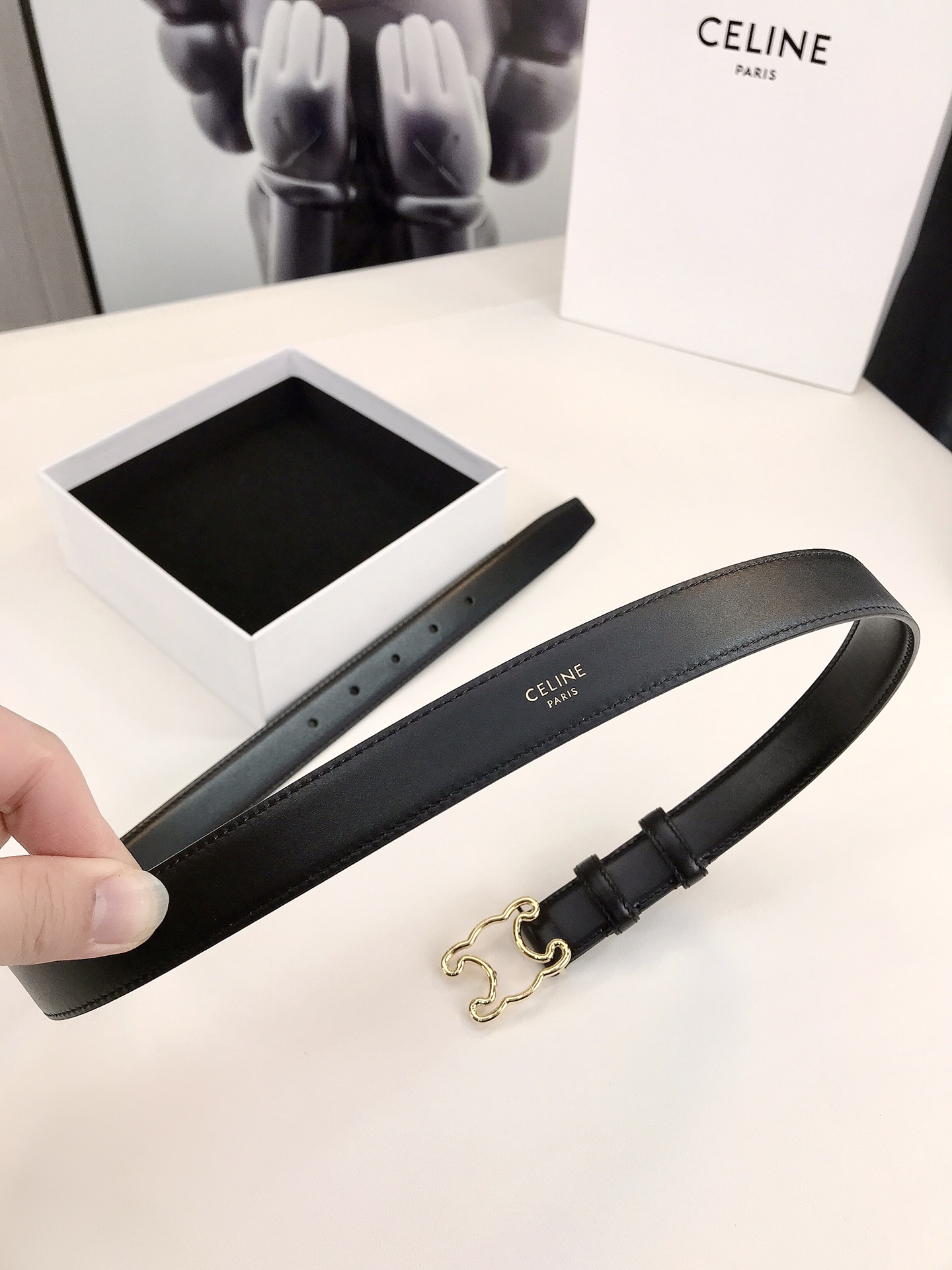 Celine Female Basic Belt Gold M-l