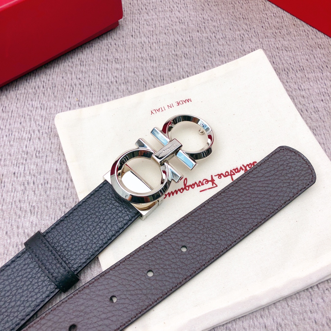 Salvatore Ferragamo Basic Belt Top Grain Leather