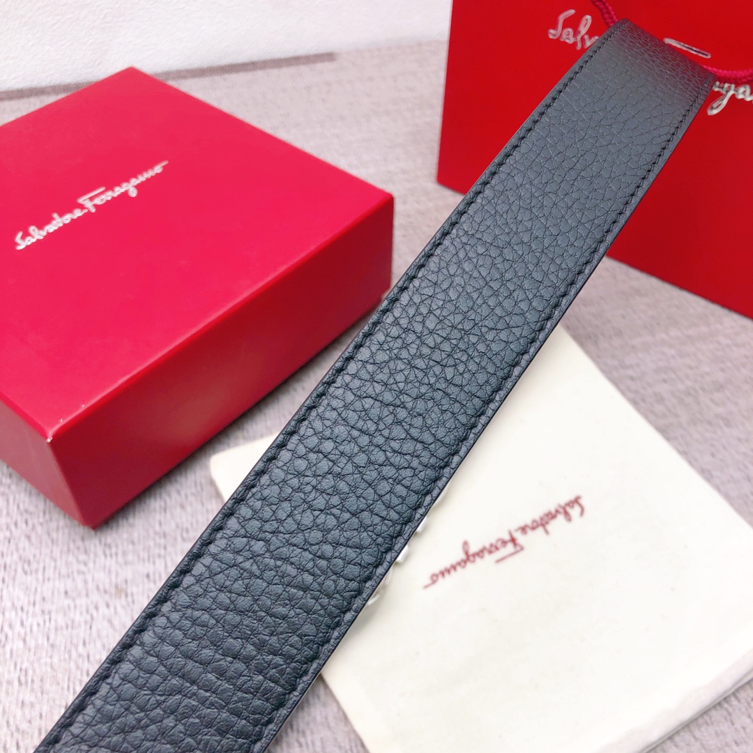 Salvatore Ferragamo Basic Belt Top Grain Leather