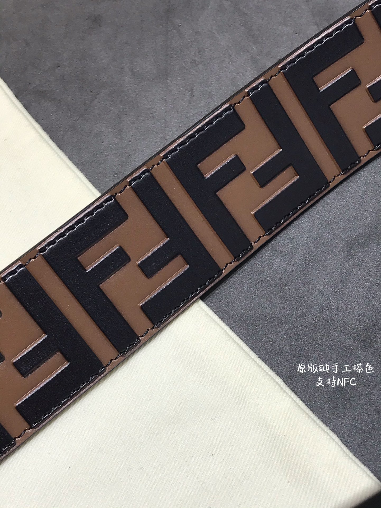 Fendi Leather Belt Cow Leather 38mm