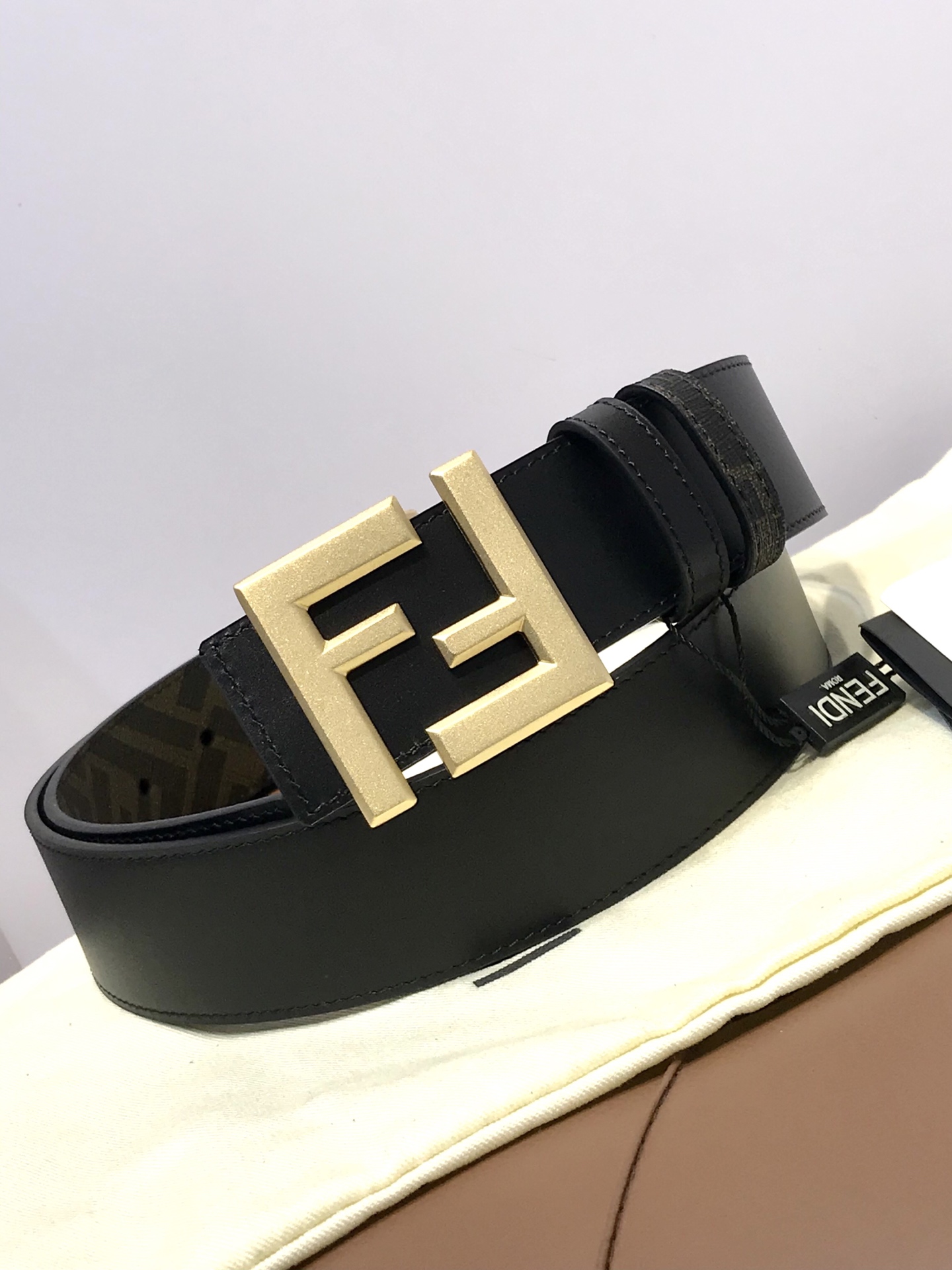 Fendi Leather Belt Cow Leather M