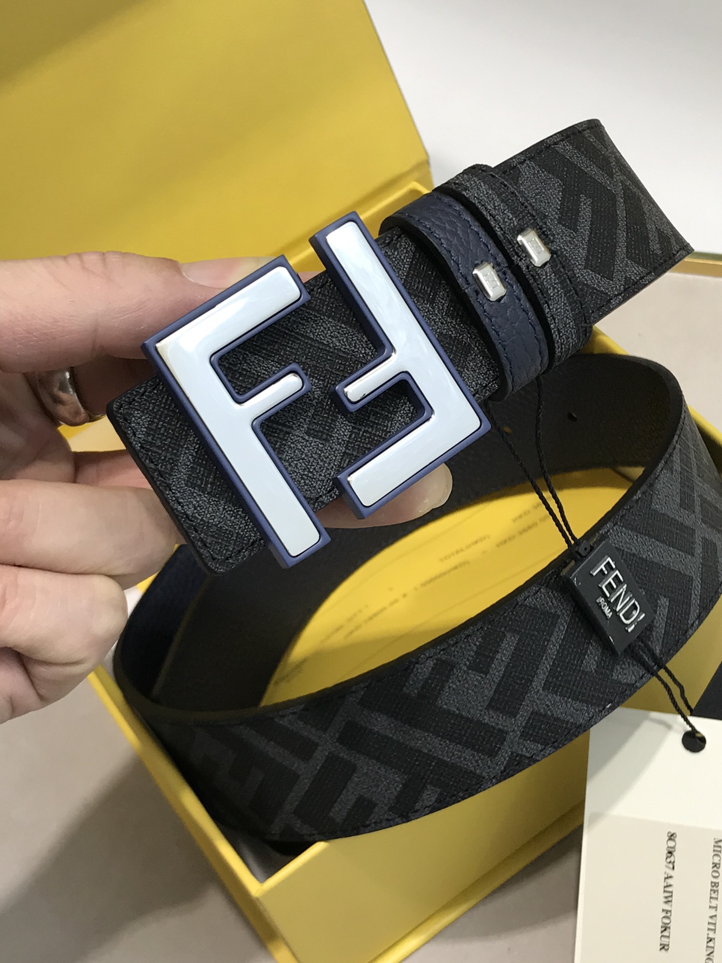 Fendi Leather Belt Cow Leather M