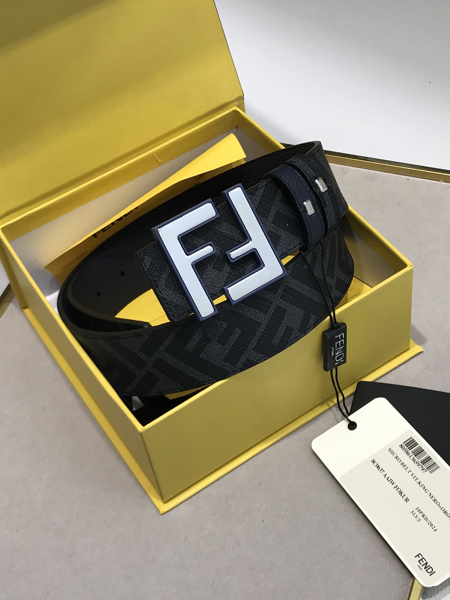 Fendi Leather Belt Cow Leather M