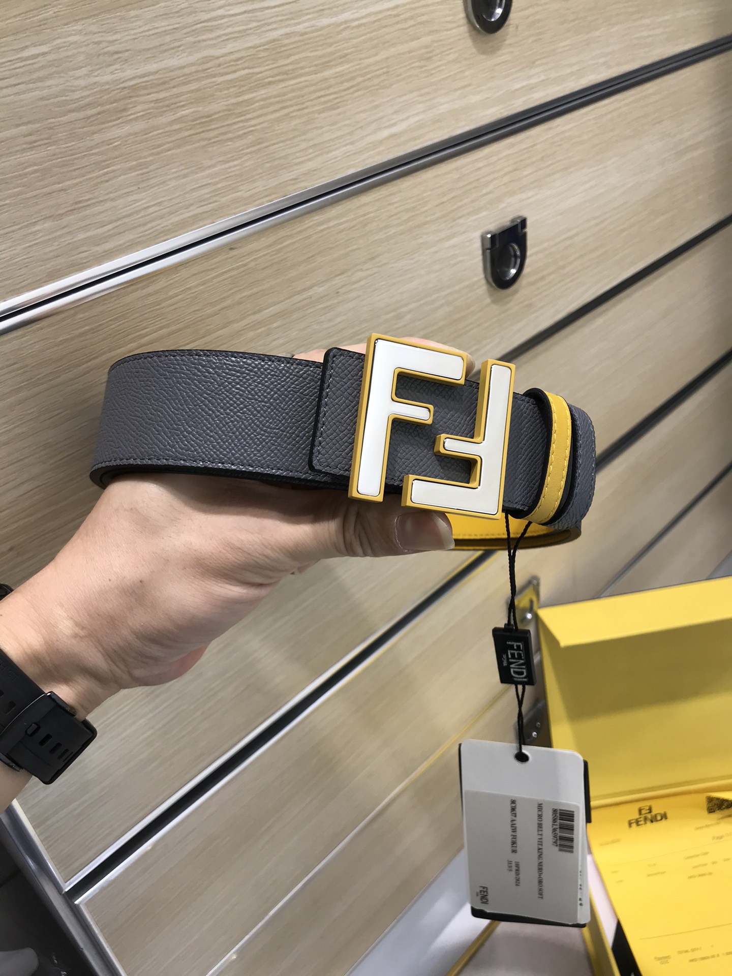 Fendi Leather Belt Cow Leather M