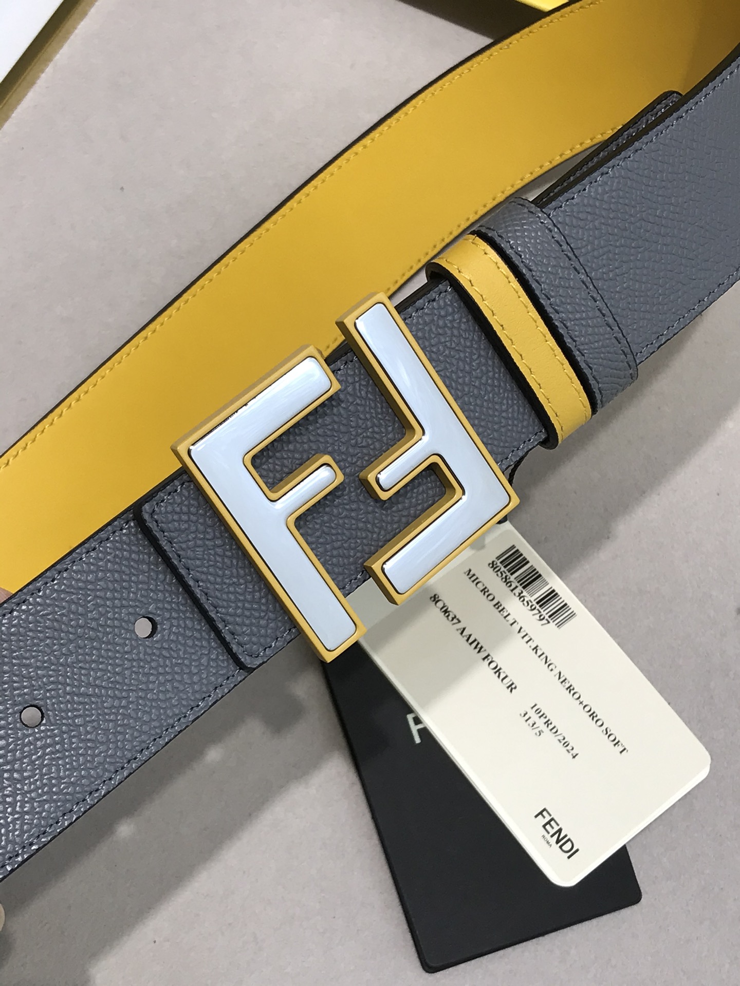 Fendi Leather Belt Cow Leather M