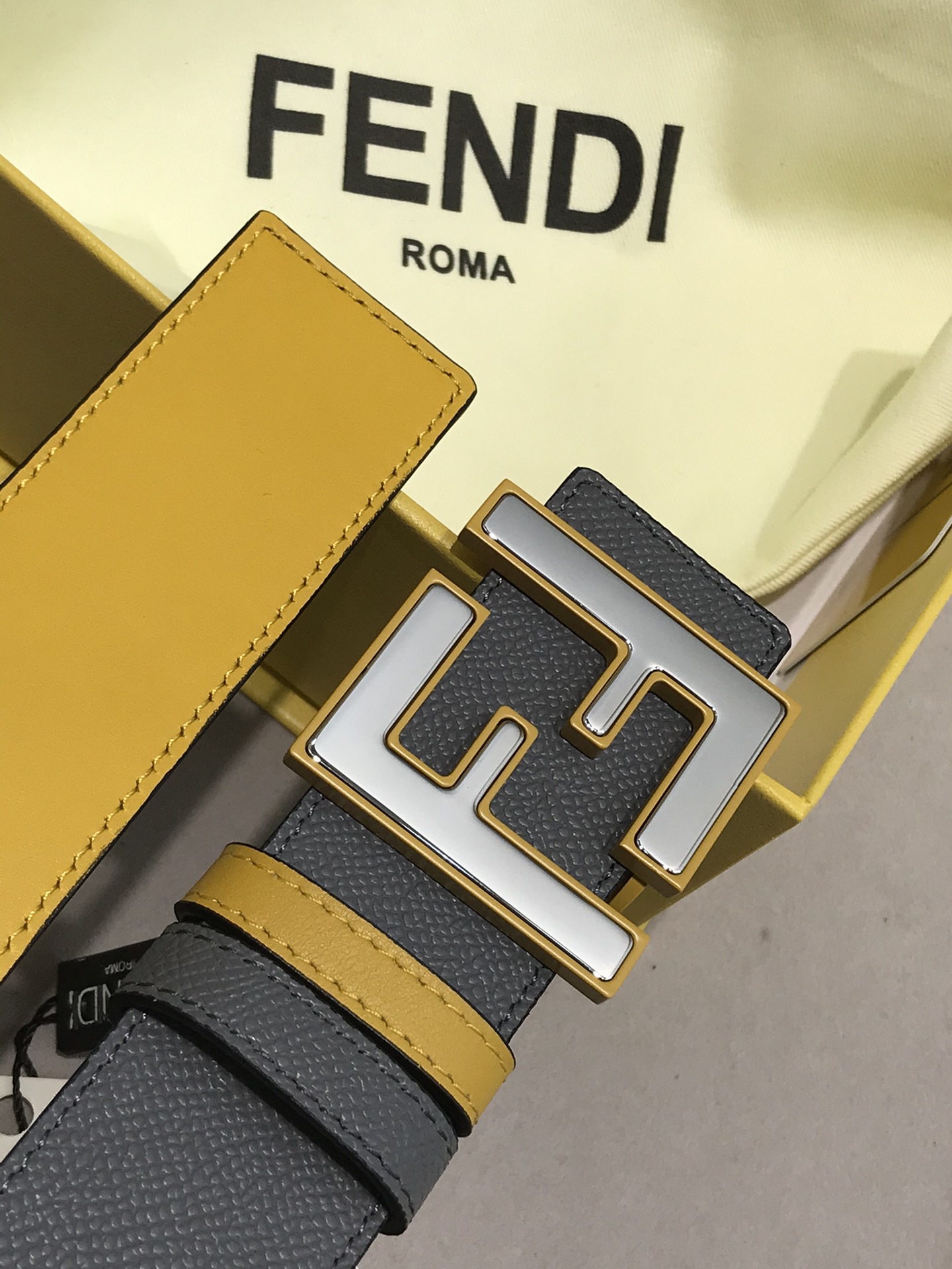 Fendi Leather Belt Cow Leather M