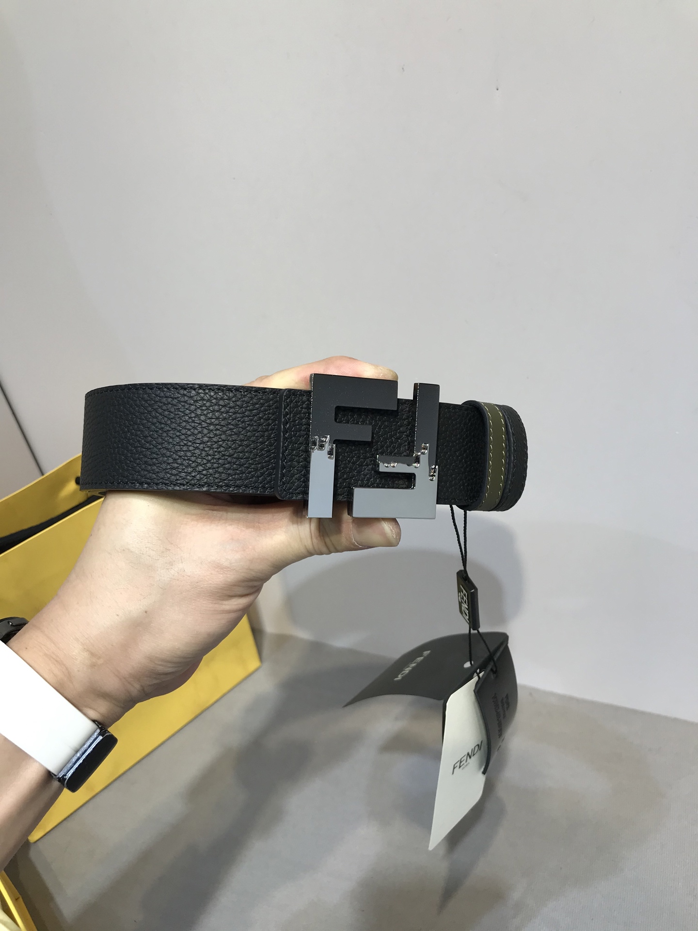 Fendi Leather Belt Cow Leather M