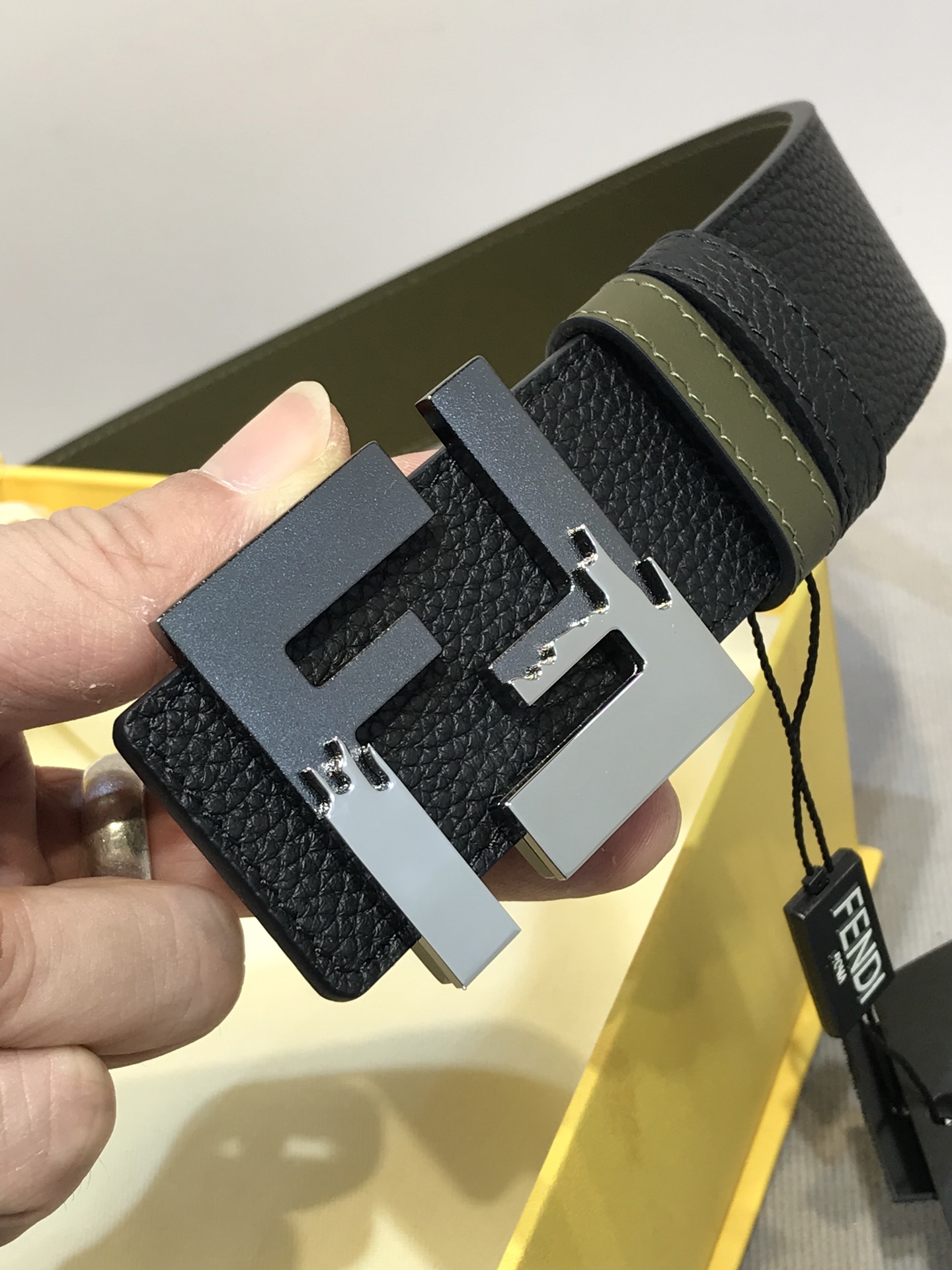 Fendi Leather Belt Cow Leather M