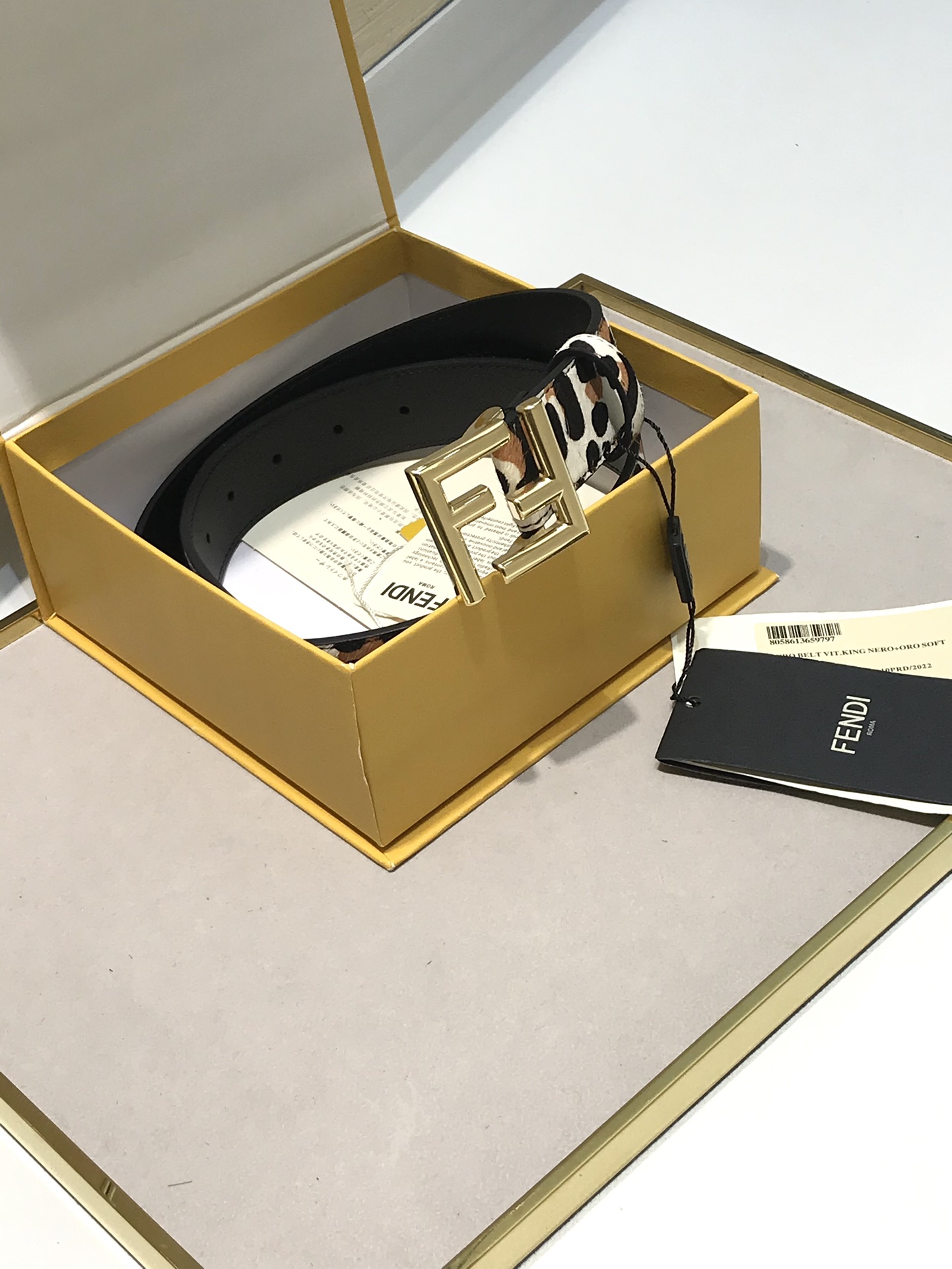 Fendi Basic Belt Black 35mm