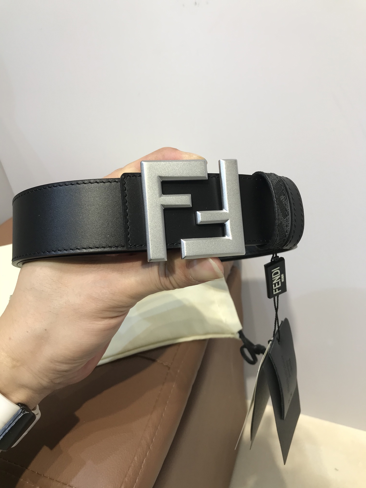 Fendi Leather Belt Cow Leather M