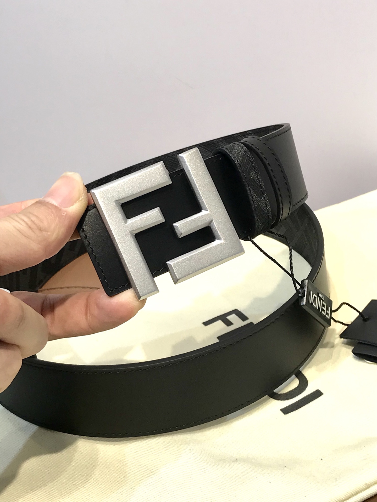 Fendi Leather Belt Cow Leather M