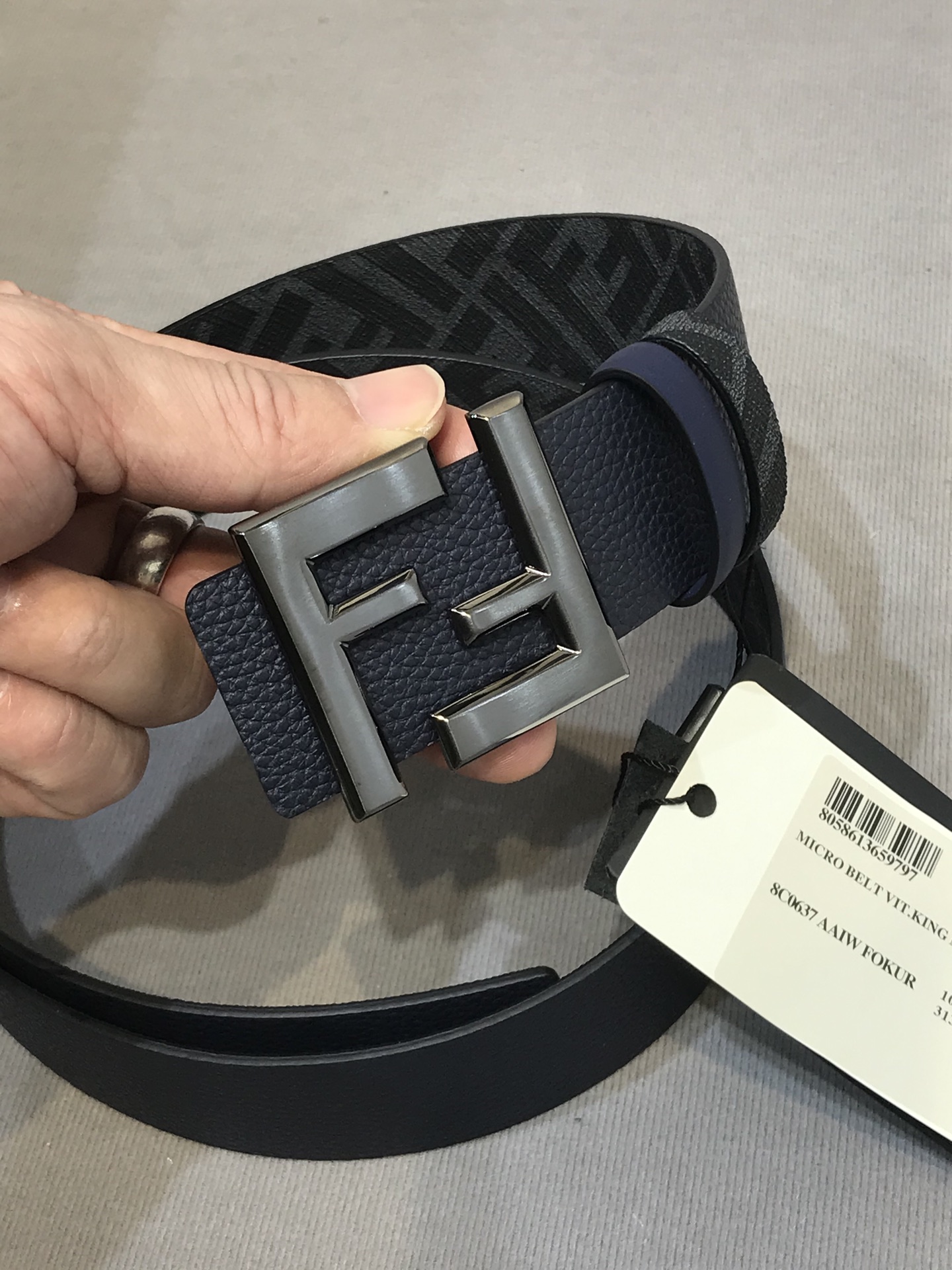 Fendi Leather Belt Cow Leather M