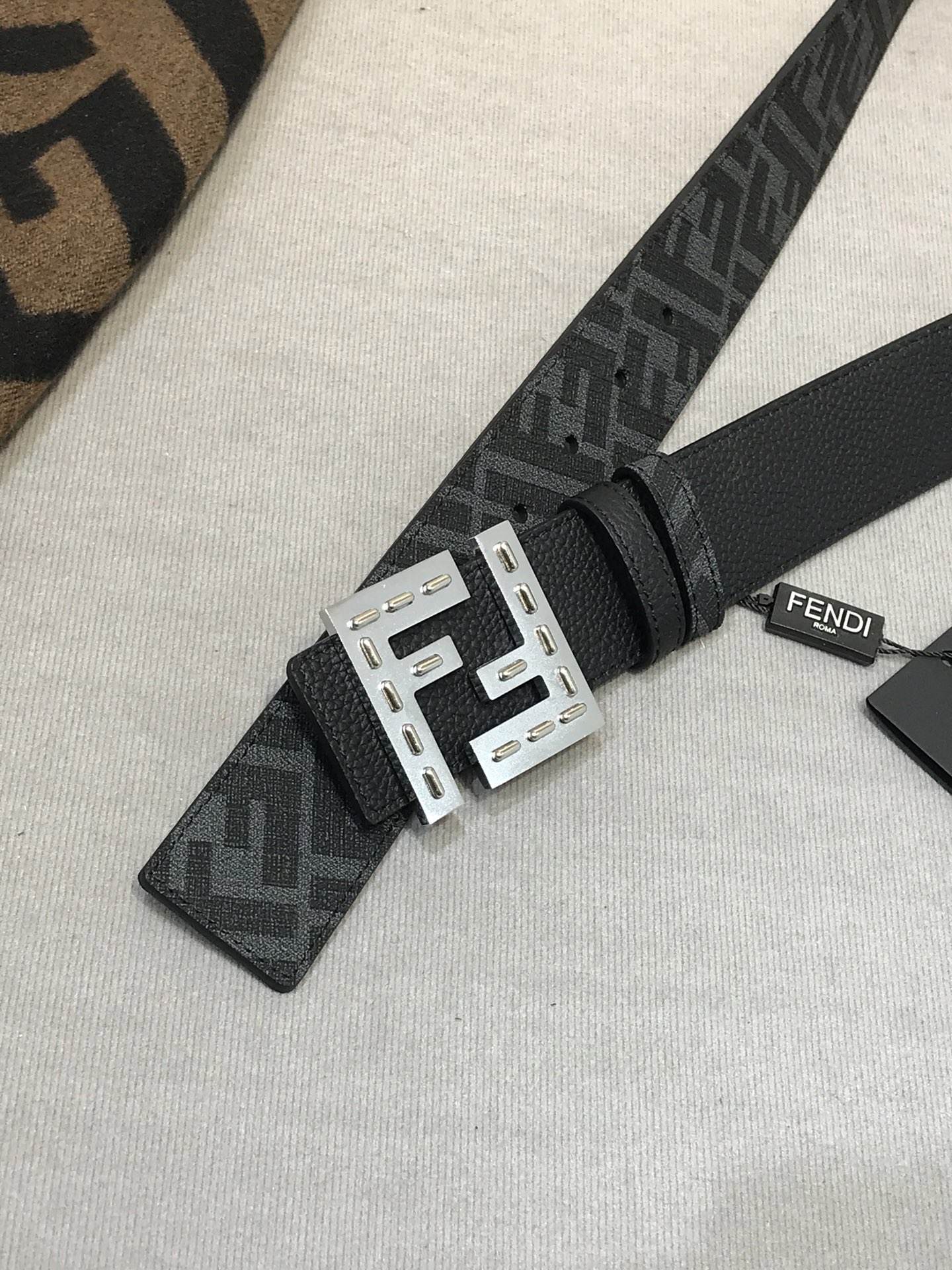 Fendi Leather Belt Cow Leather M