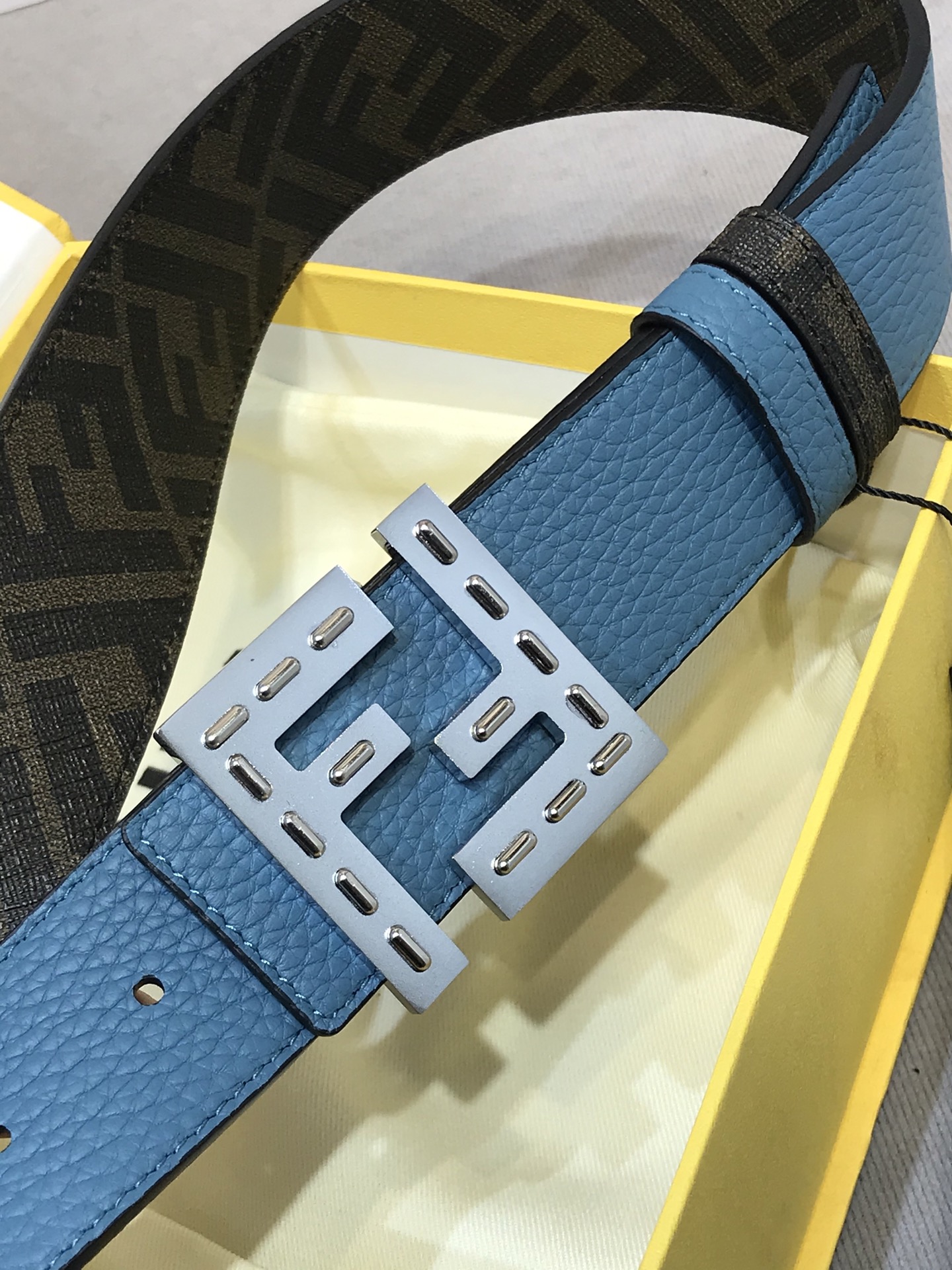 Fendi Leather Belt Cow Leather M