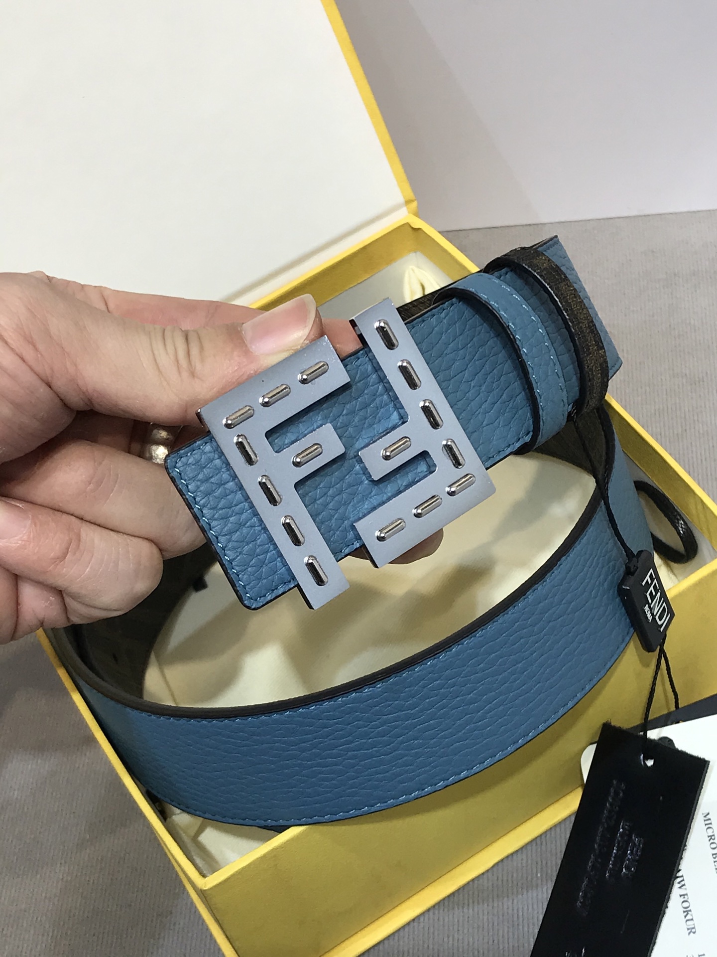 Fendi Leather Belt Cow Leather M