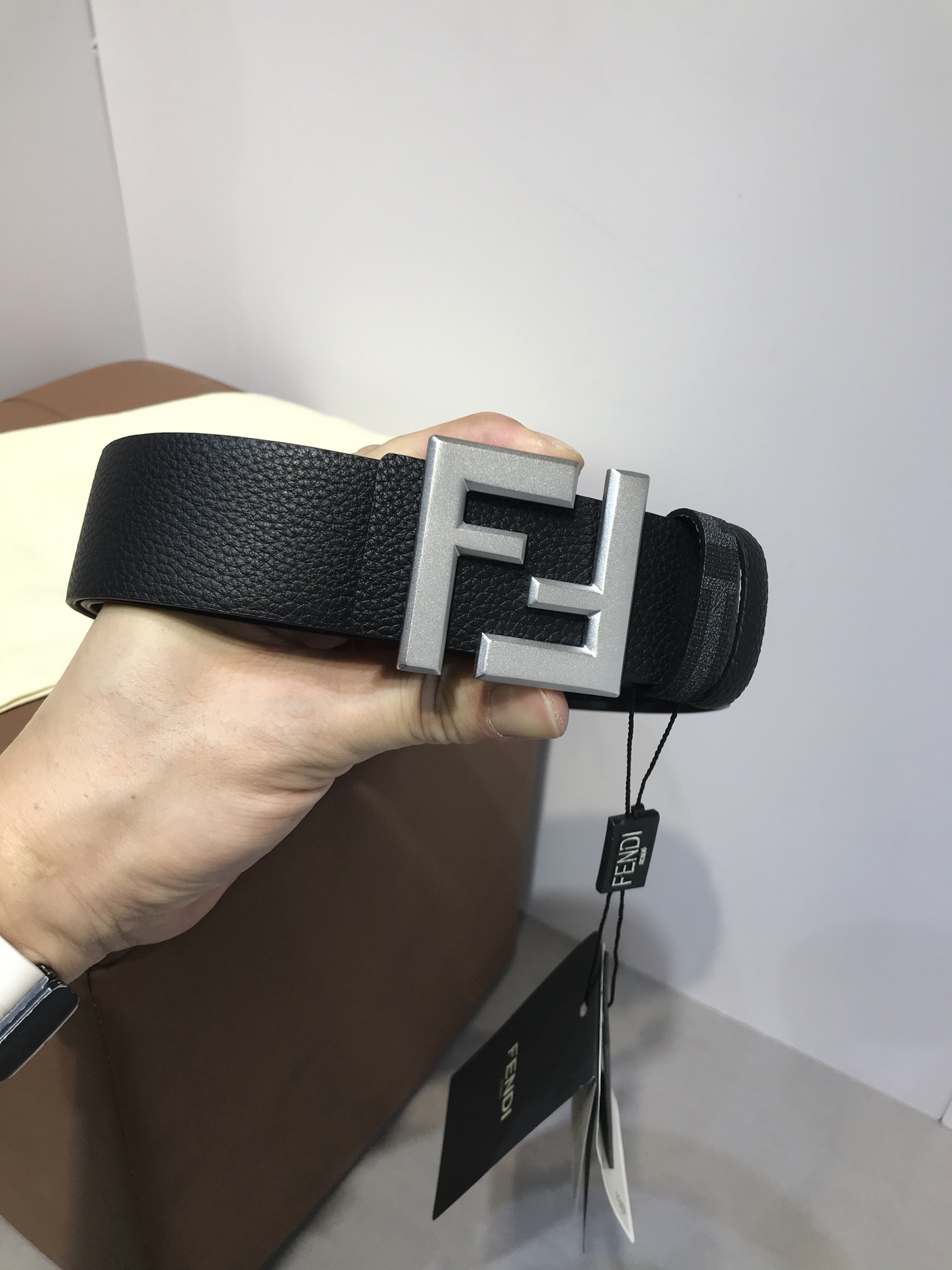 Fendi Leather Belt Cow Leather M