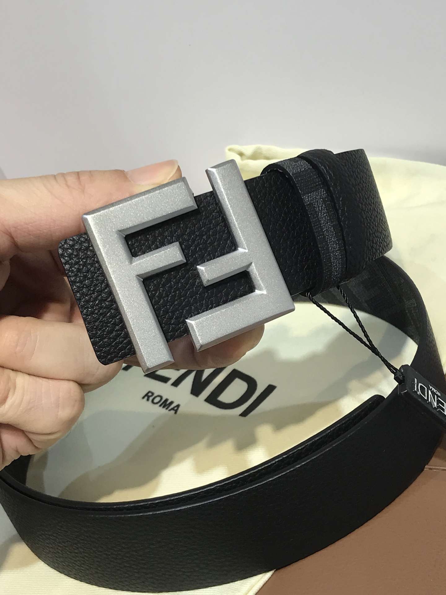 Fendi Leather Belt Cow Leather M