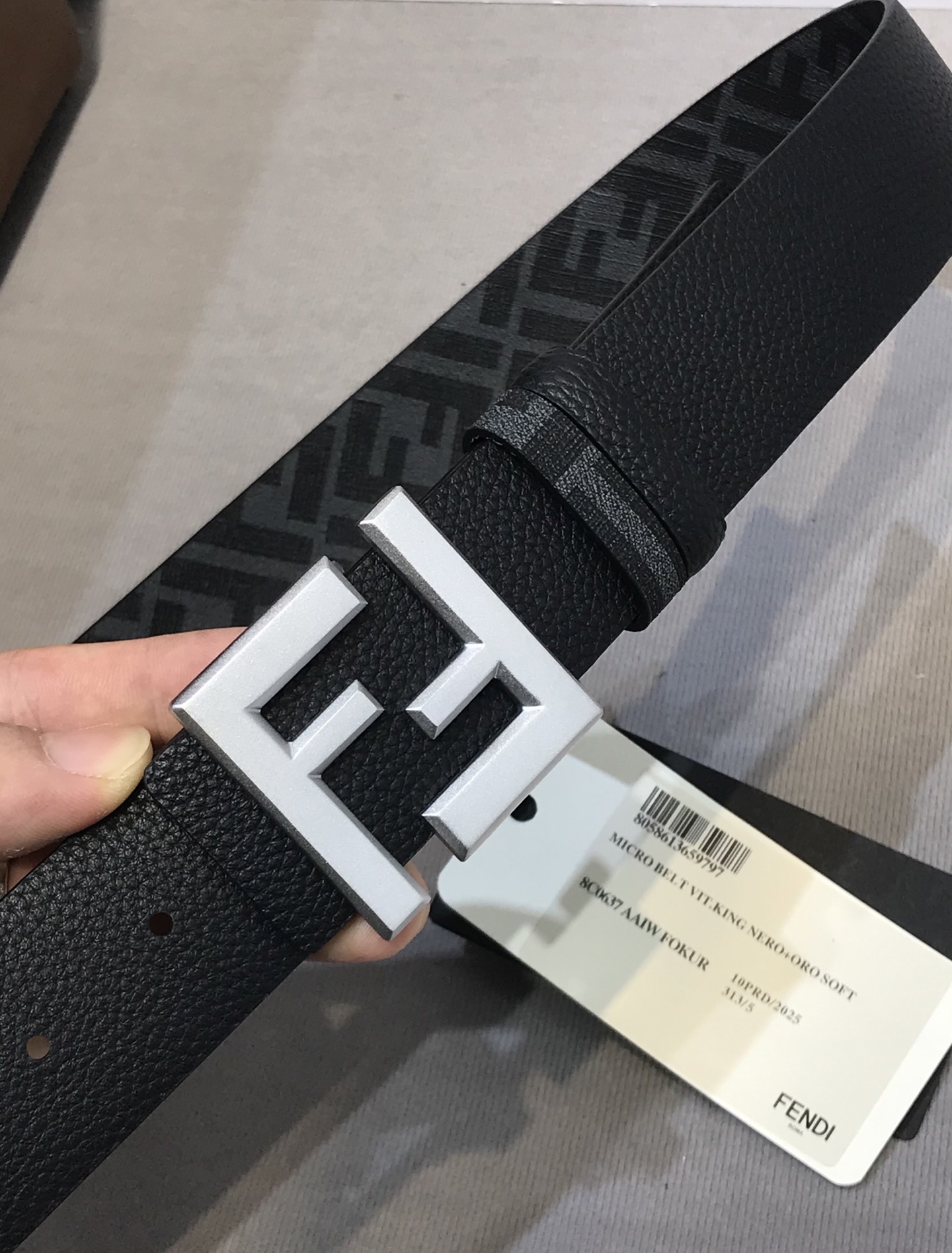 Fendi Leather Belt Cow Leather M