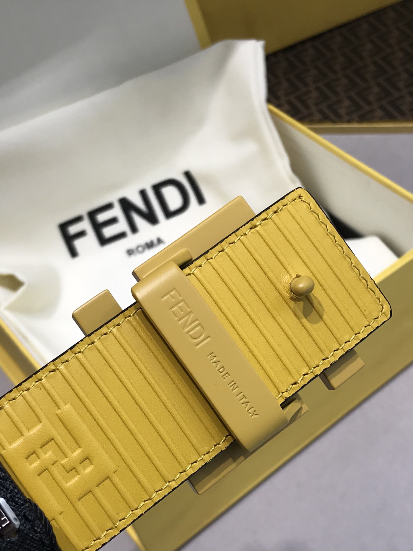 Fendi Leather Belt Cow Leather M