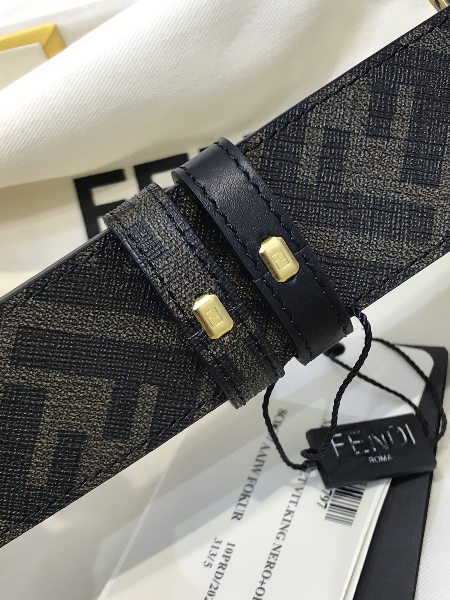Fendi Leather Belt Cow Leather M