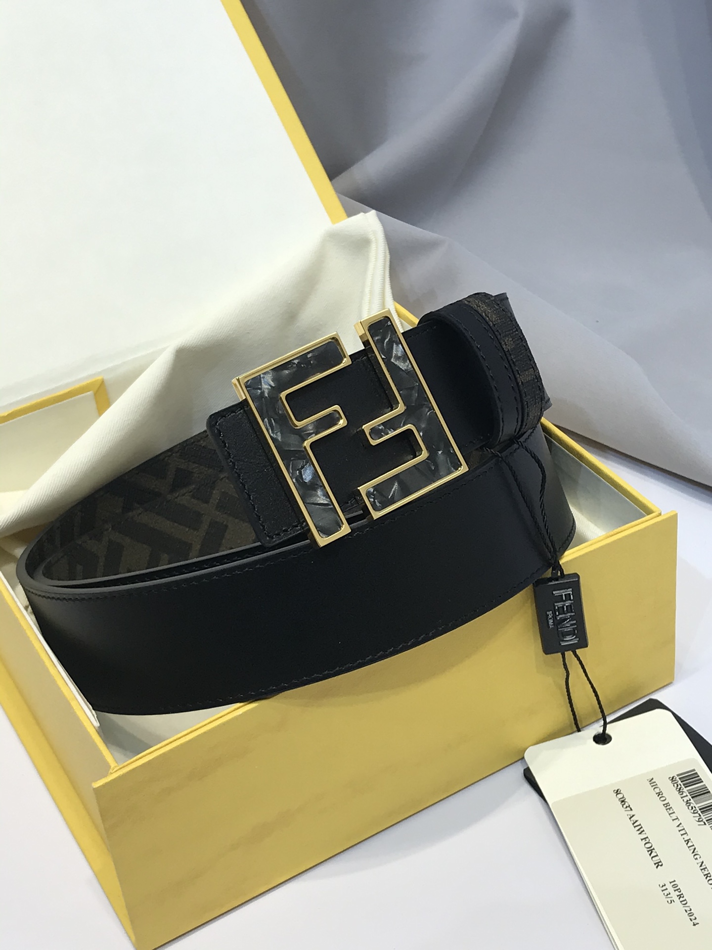 Fendi Leather Belt Cow Leather M