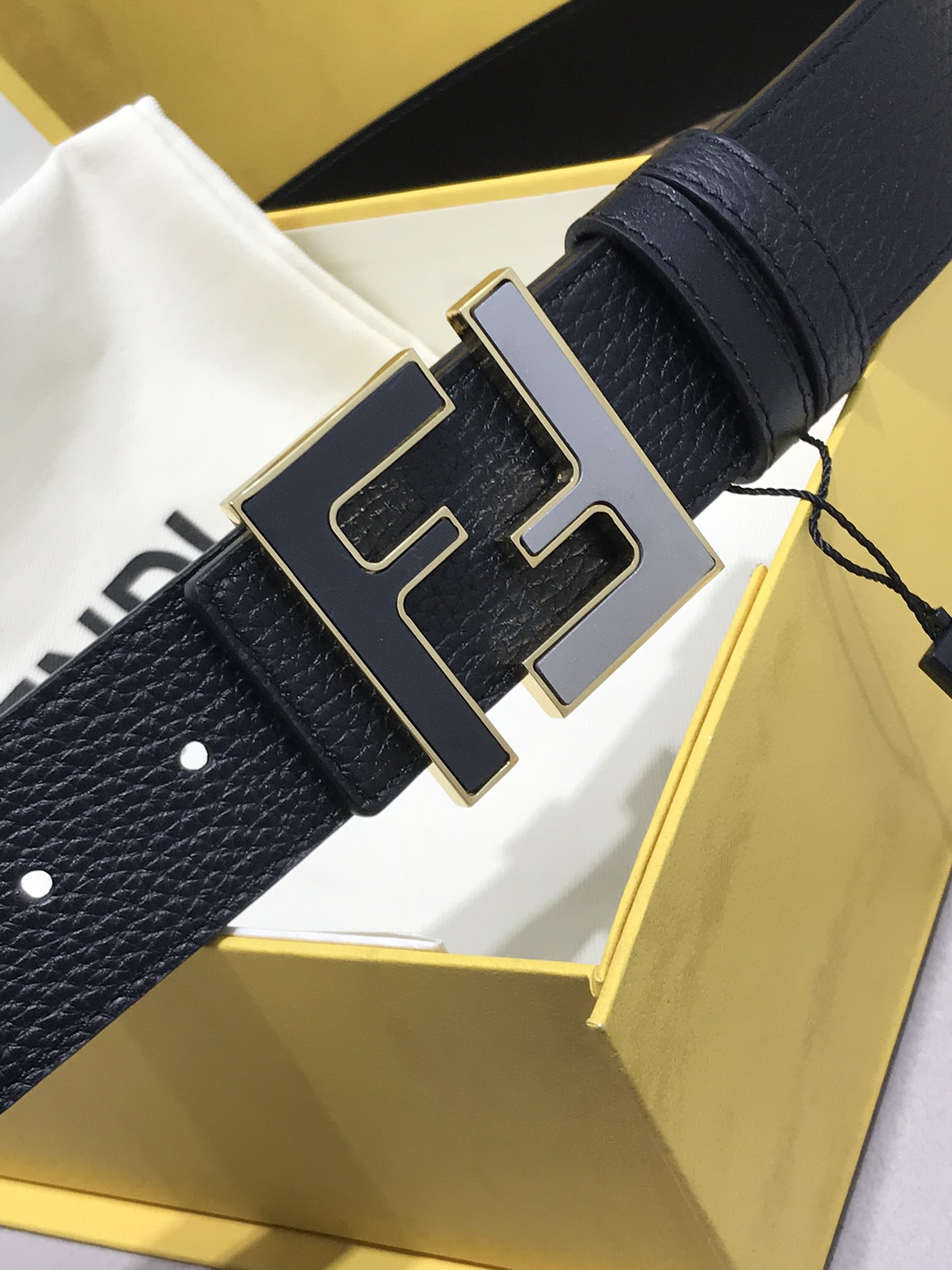 Fendi Leather Belt Cow Leather M