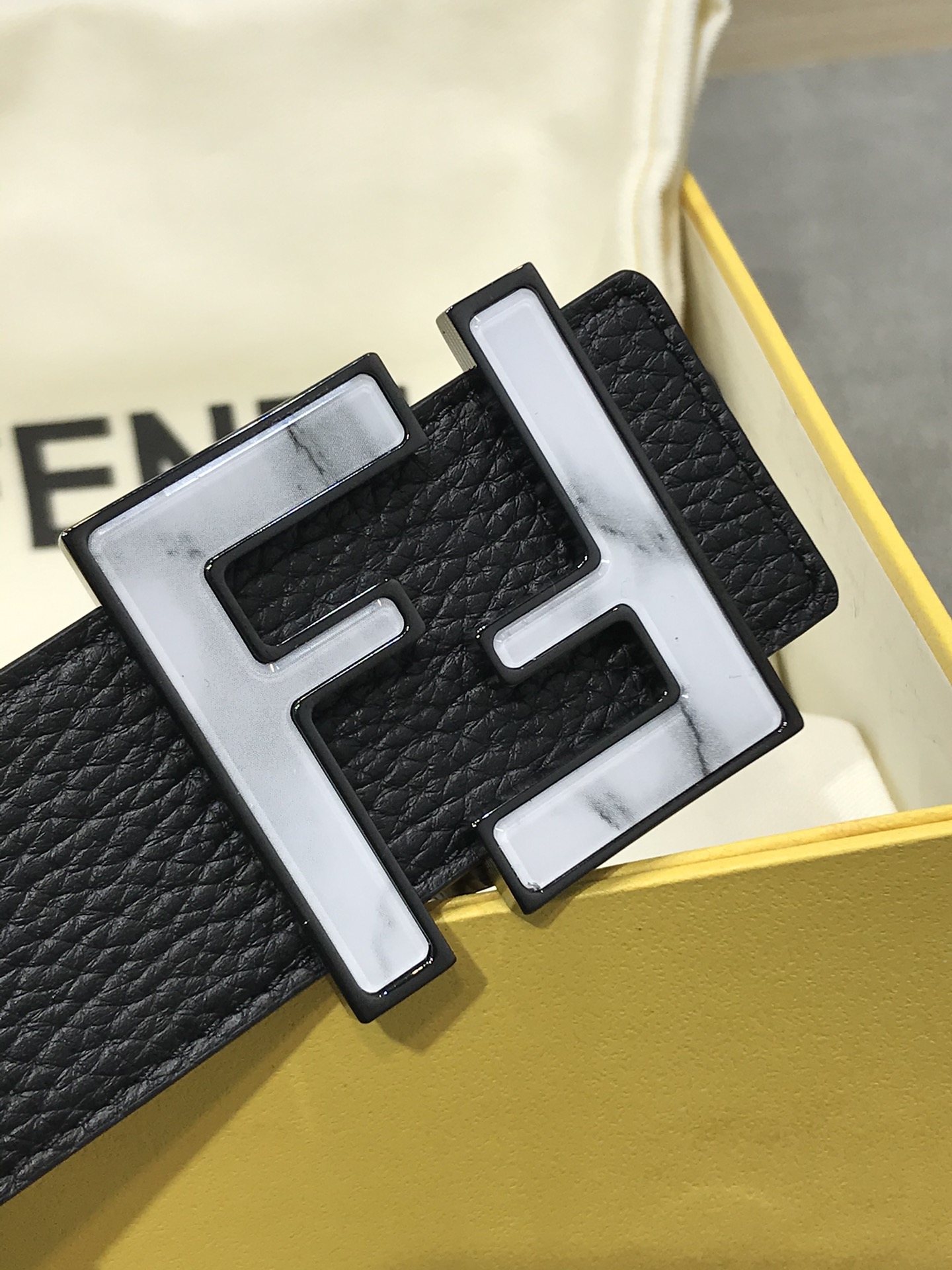 Fendi Leather Belt Cow Leather M