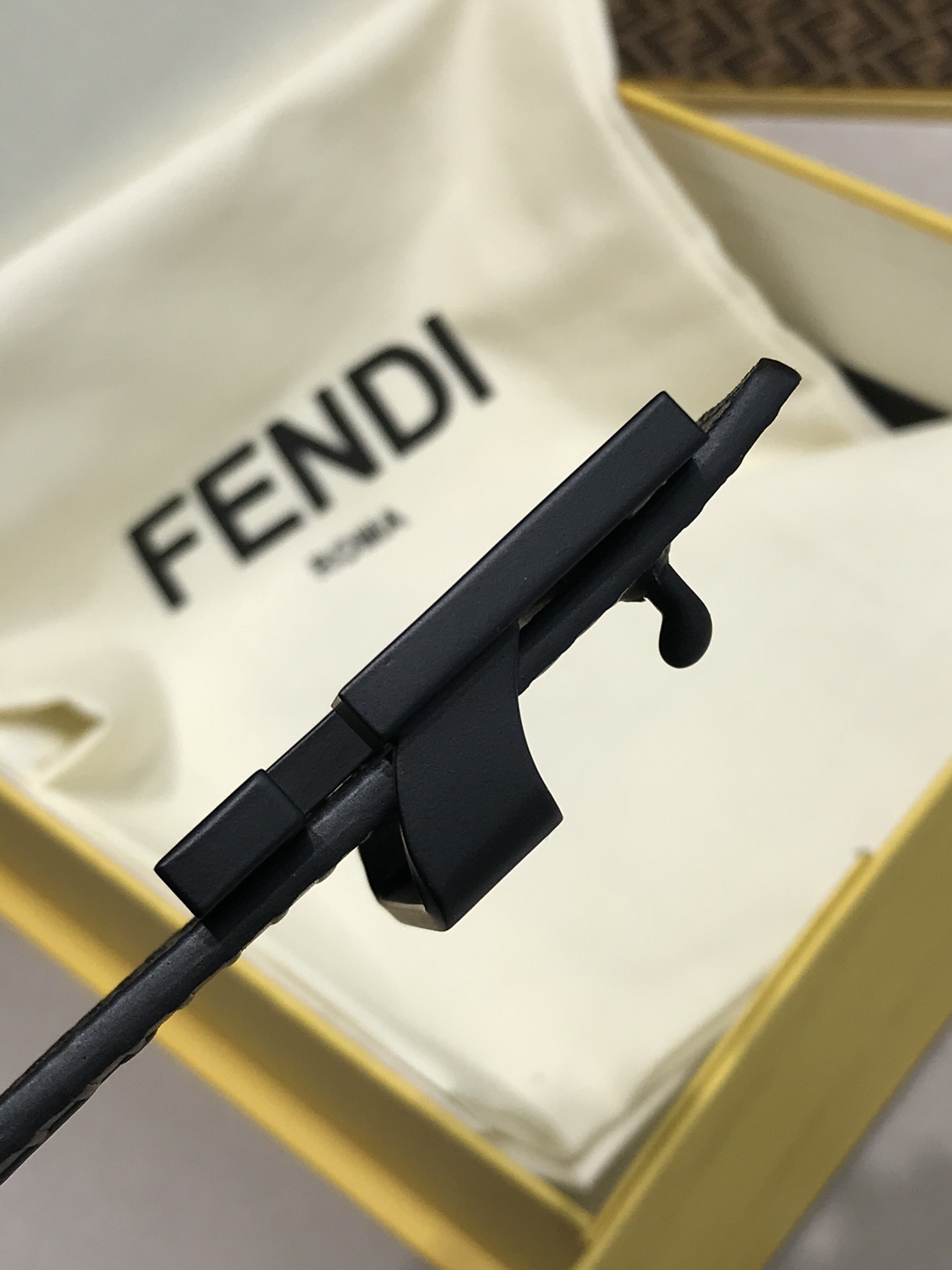 Fendi Leather Belt Cow Leather M