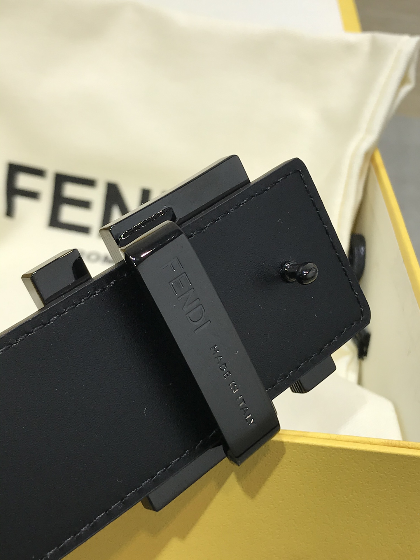 Fendi Leather Belt Cow Leather M