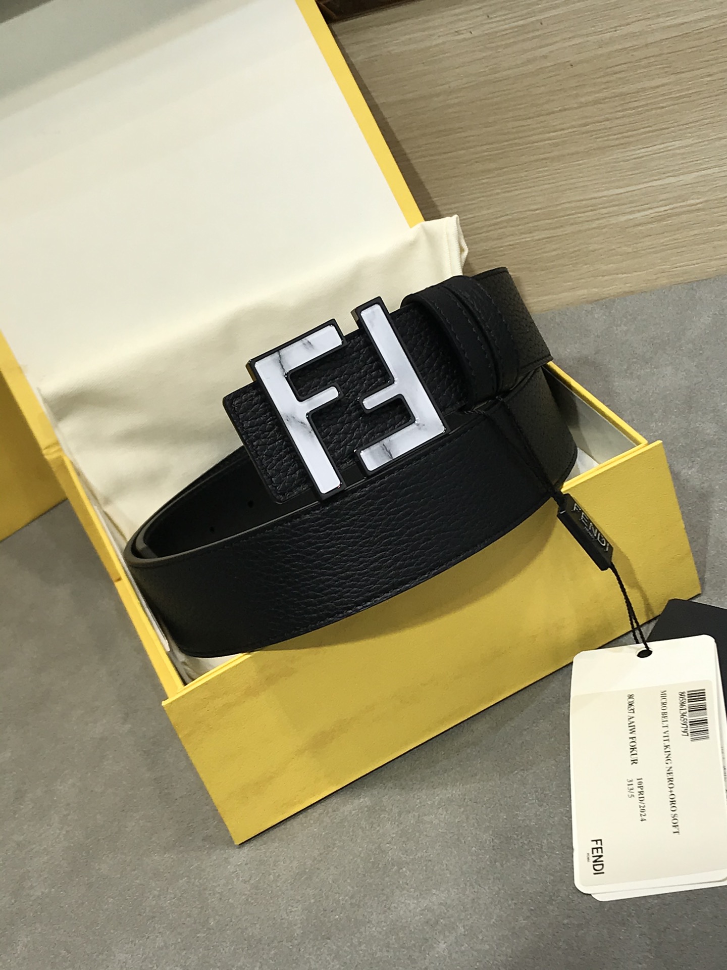 Fendi Leather Belt Cow Leather M