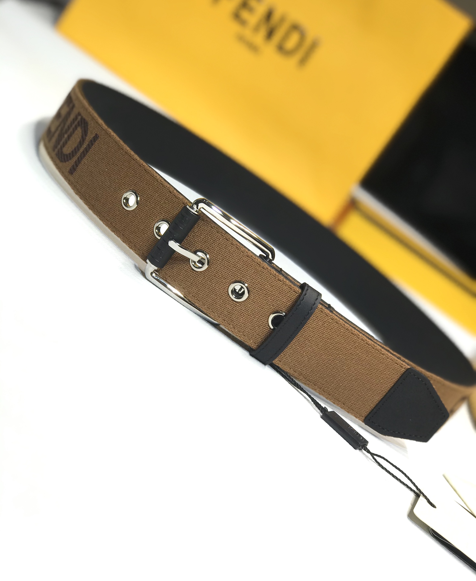Fendi Leather Belt Cow Leather 40mm